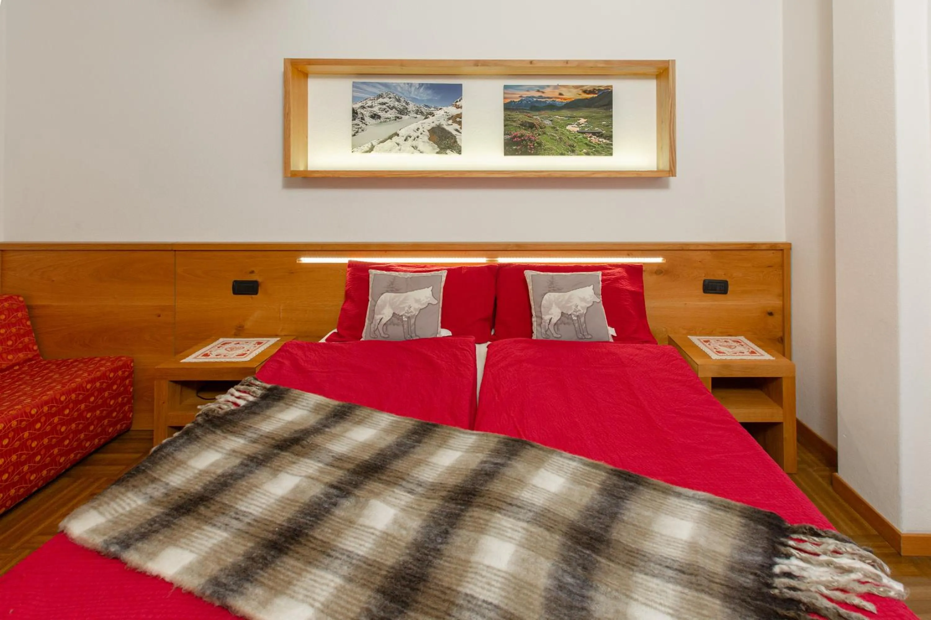 Bed in Hotel Biancospino