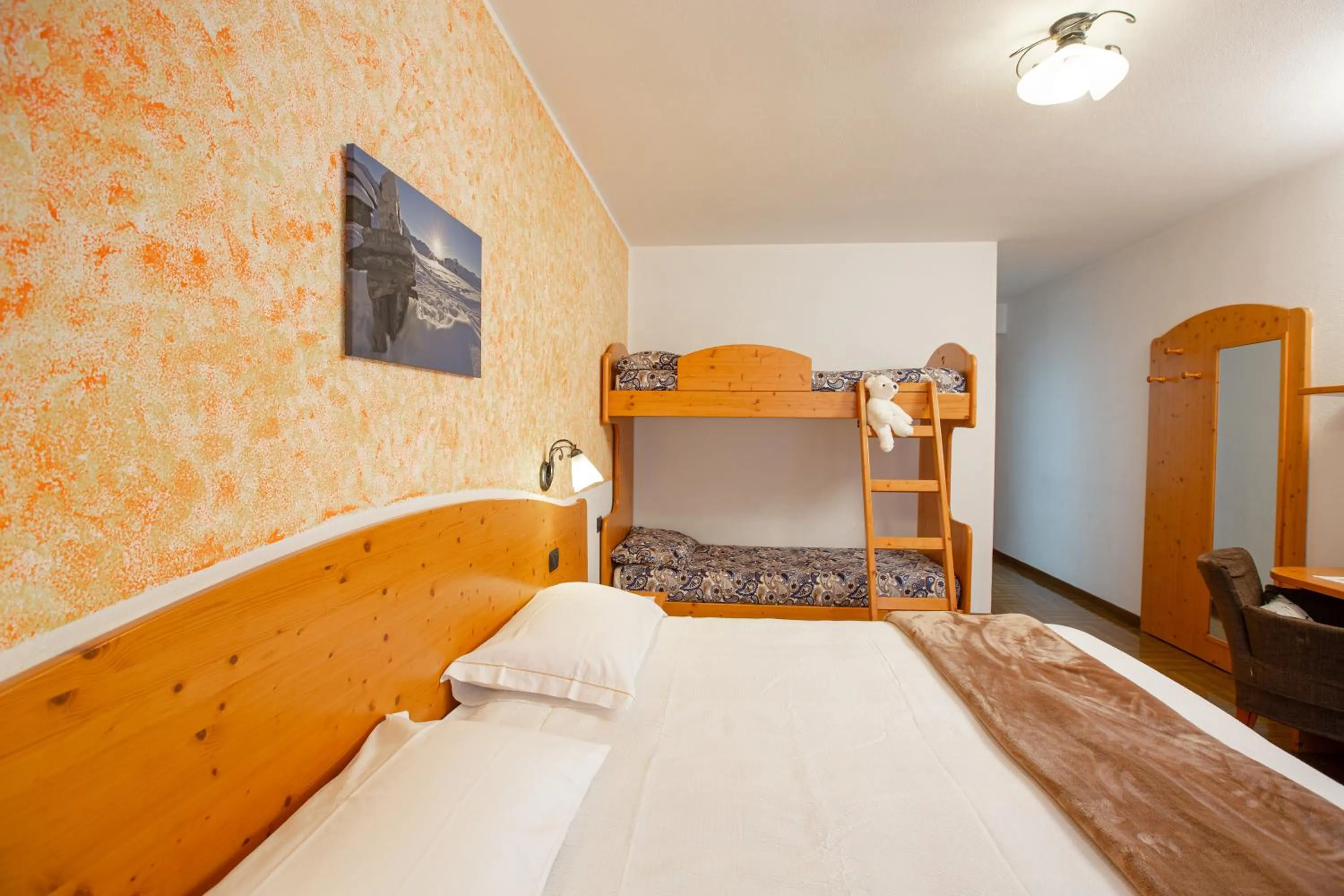 Bed in Hotel Biancospino