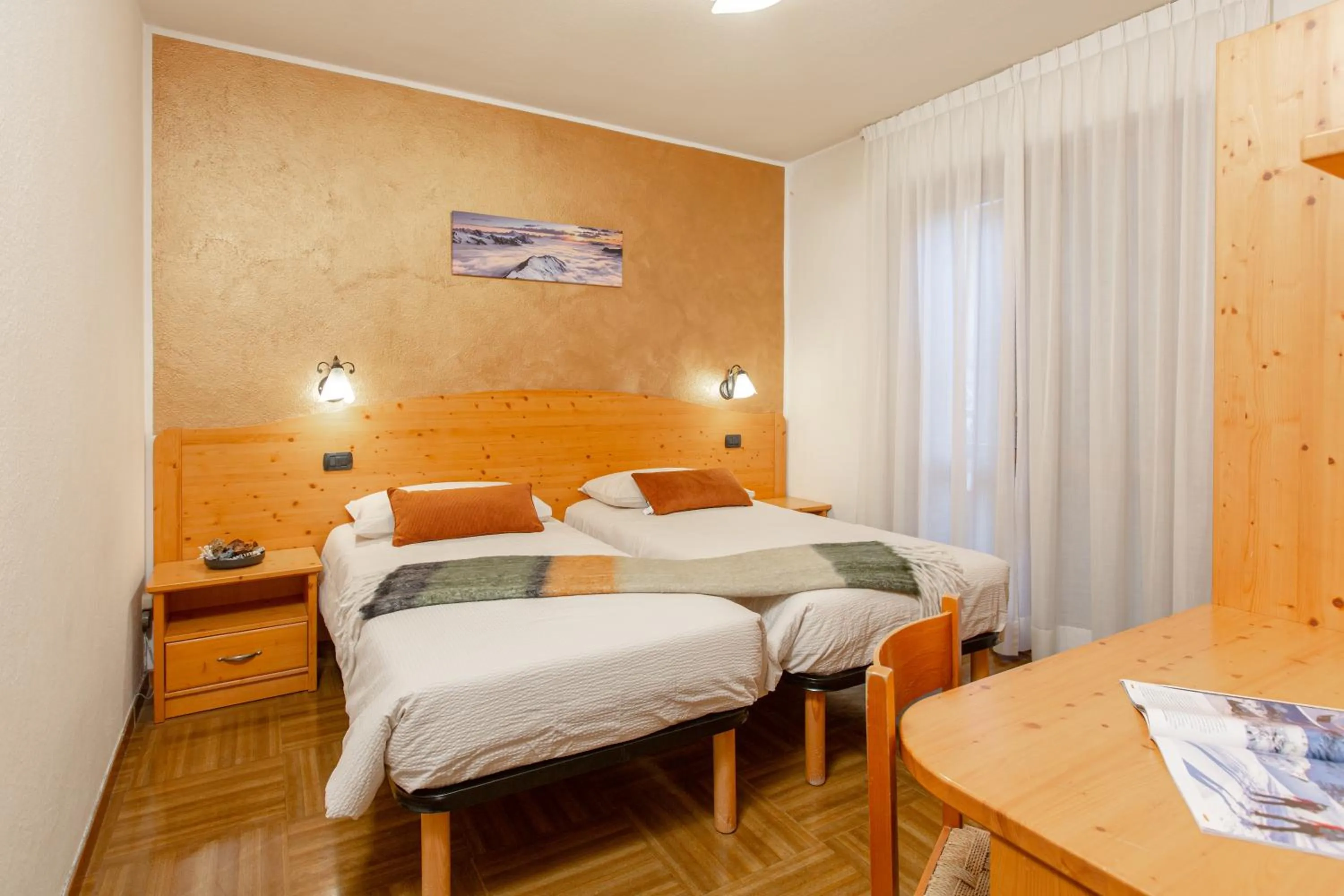 Bed in Hotel Biancospino