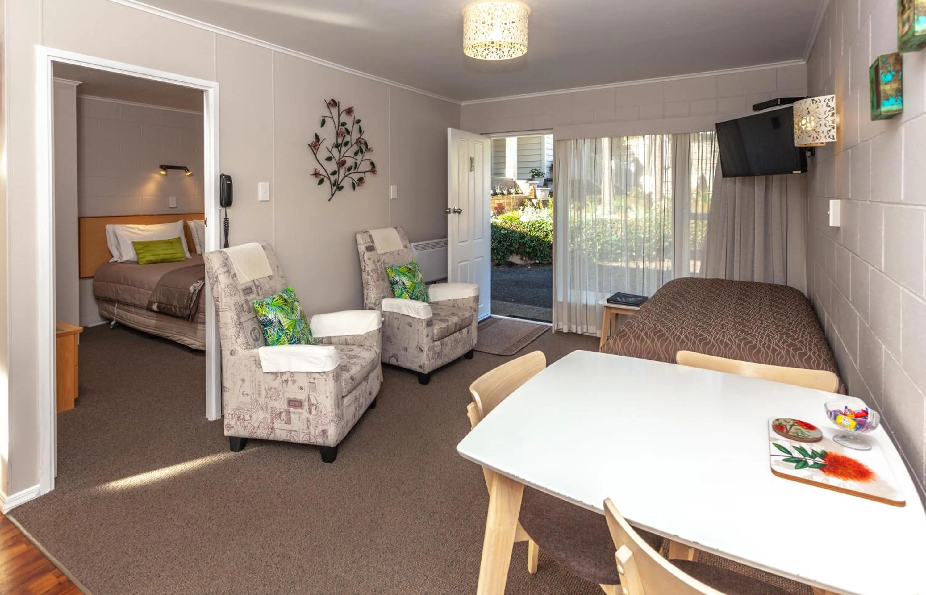 Bed in Brookby Motel