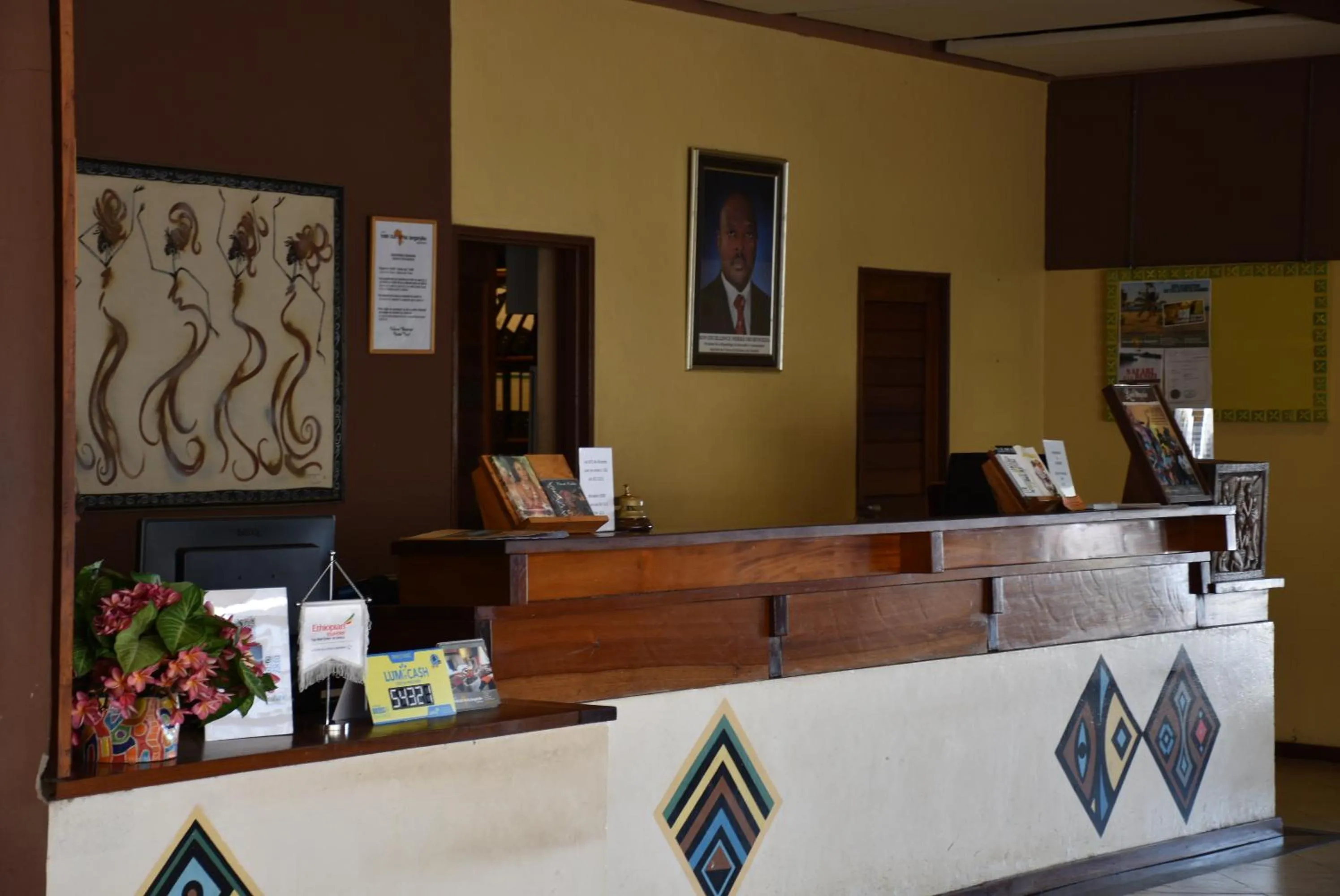 Lobby or reception in Hotel Club du Lac Tanganyika
