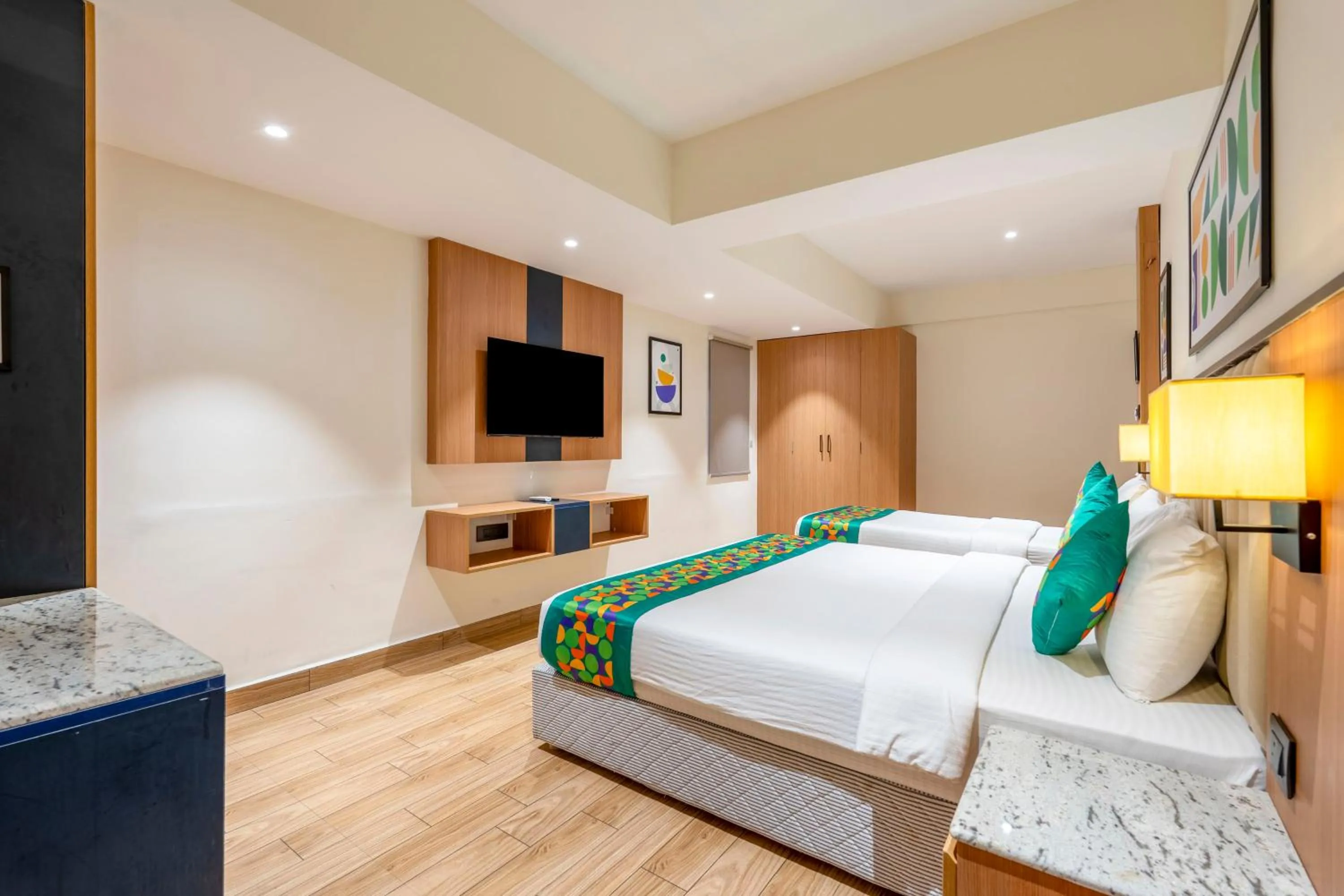 Bedroom, Bed in Treebo Premium Taara