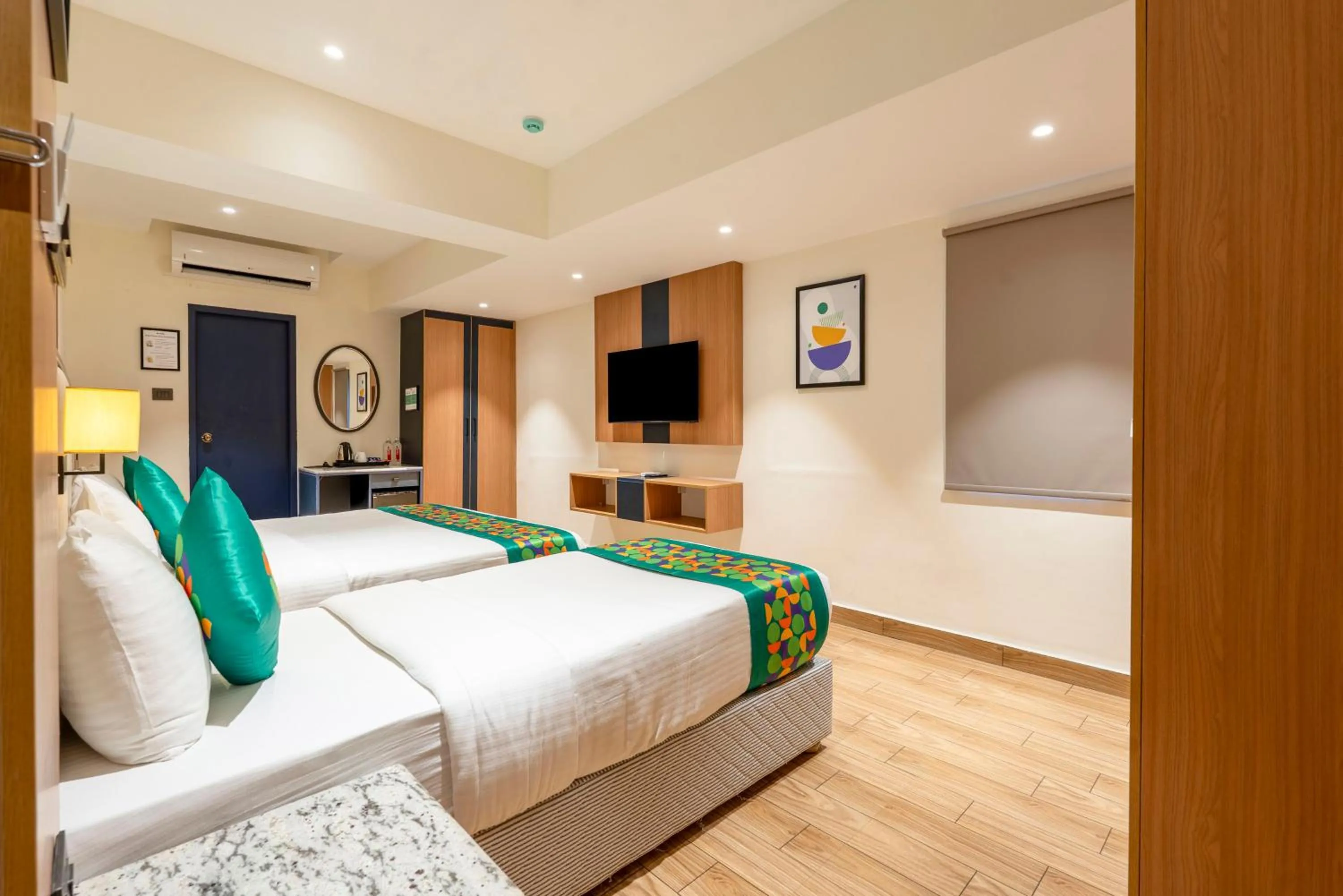 Bedroom, Bed in Treebo Premium Taara