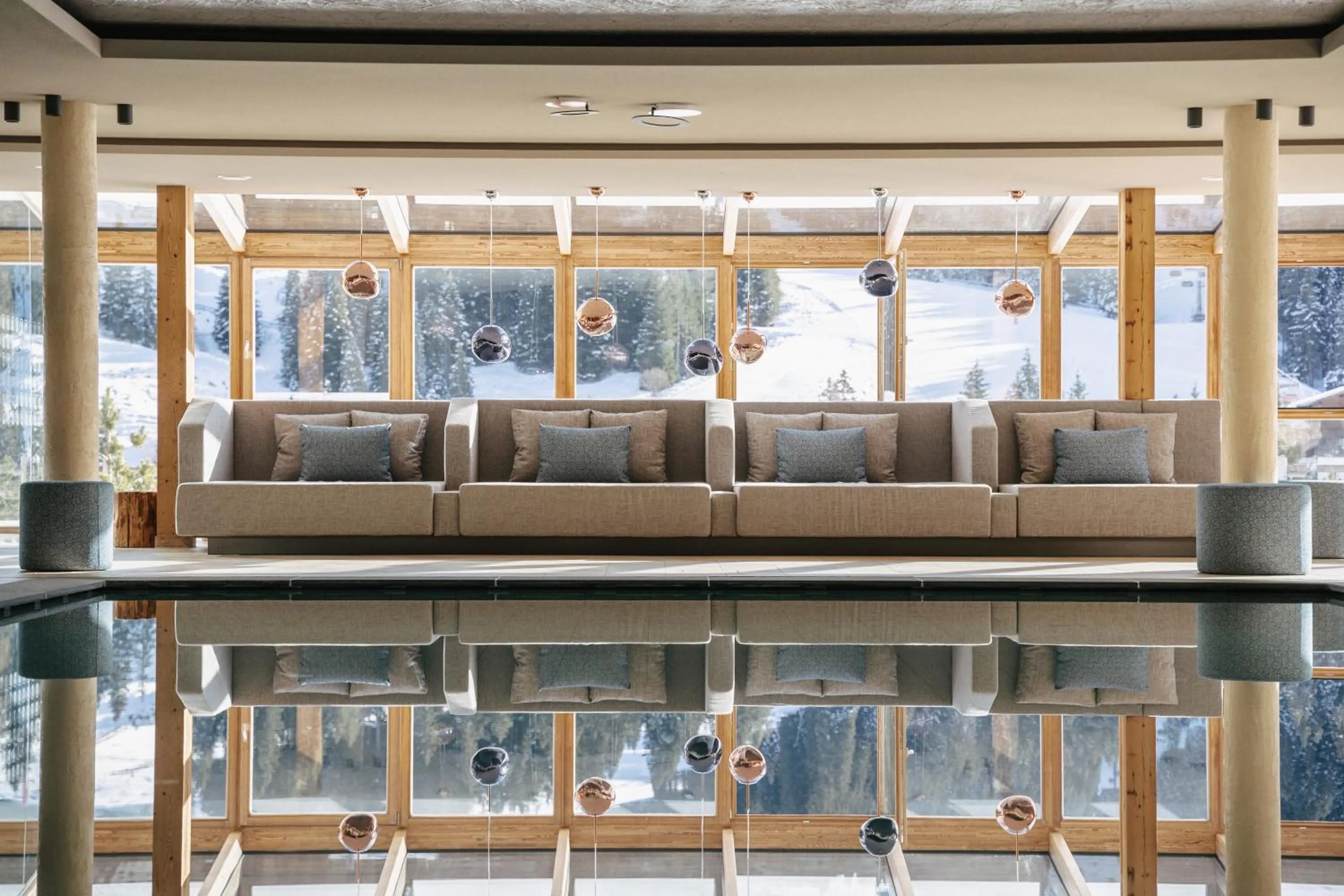 Swimming pool in Brunelle Seiser Alm Lodge