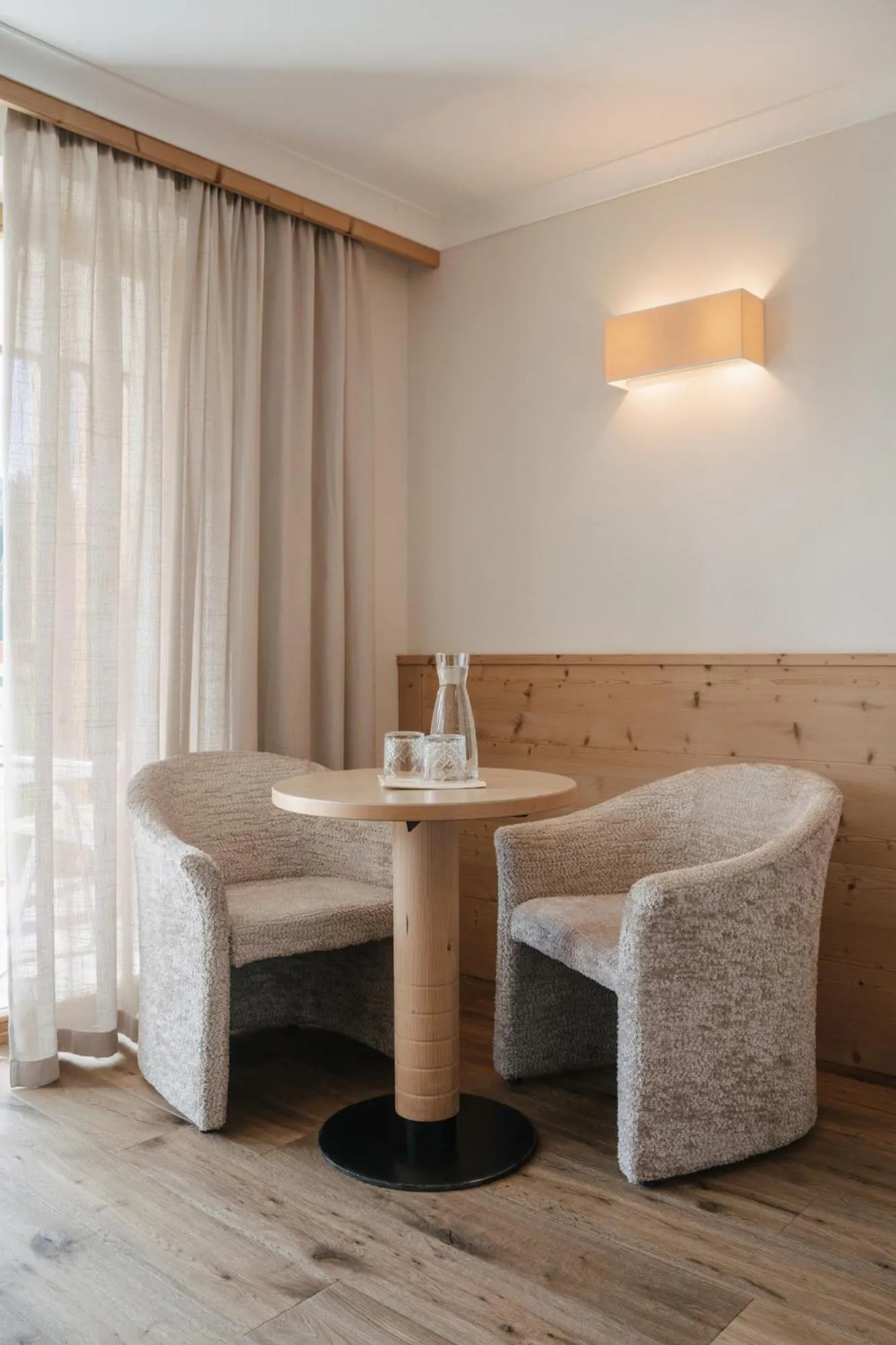 Seating area in Brunelle Seiser Alm Lodge