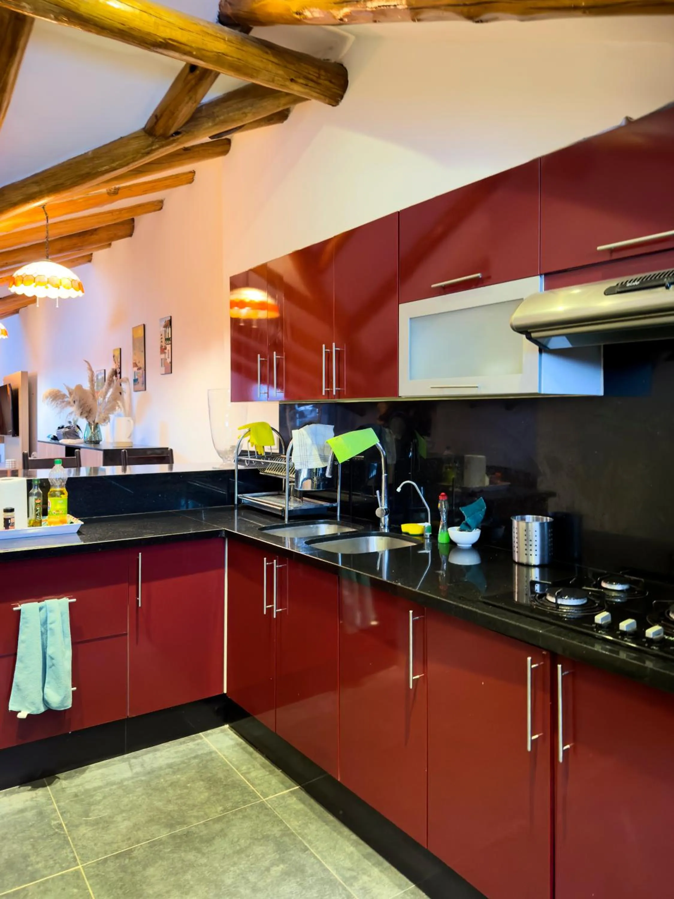 Kitchen or kitchenette in Illa Hotel