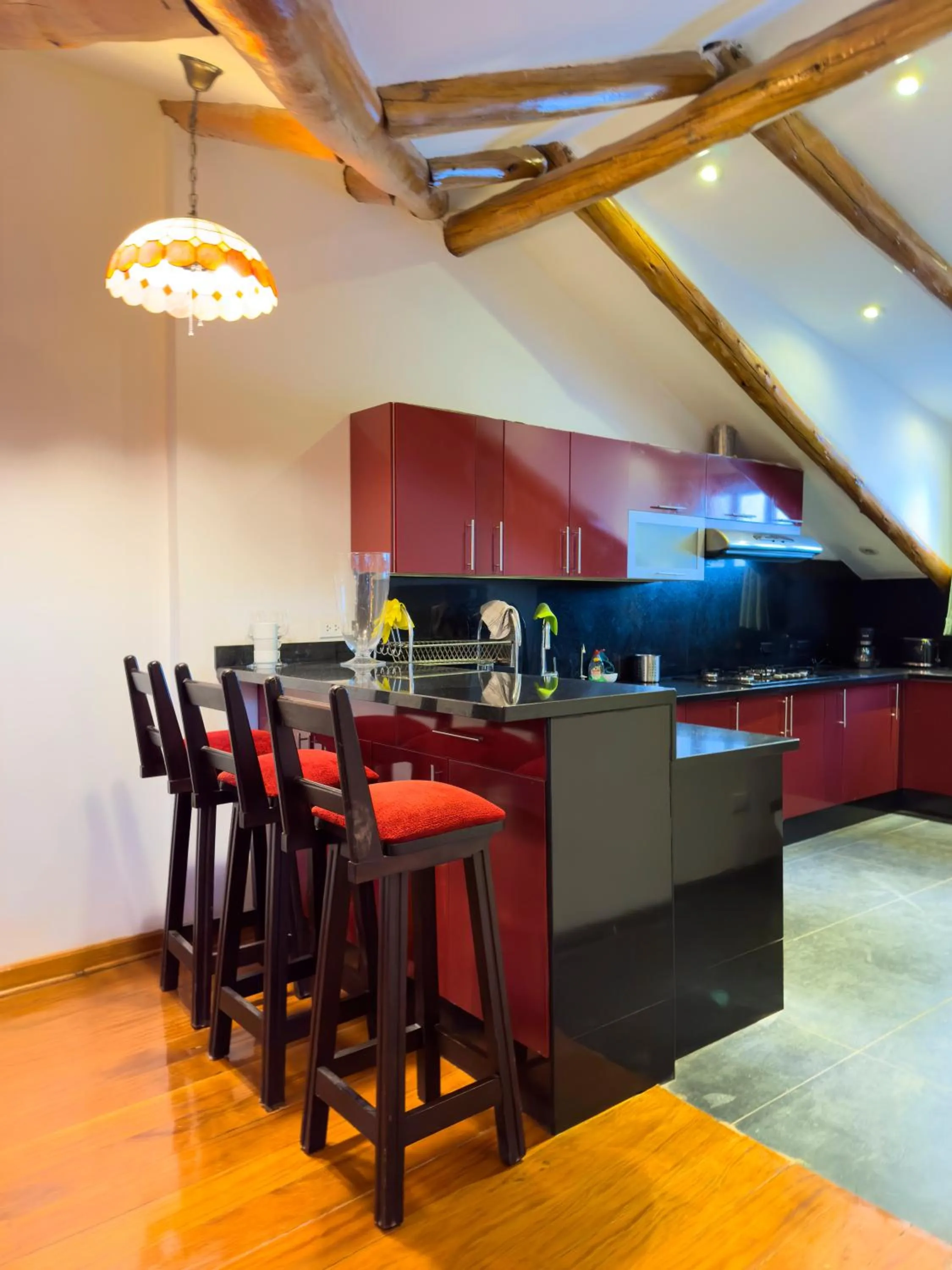 Kitchen or kitchenette in Illa Hotel