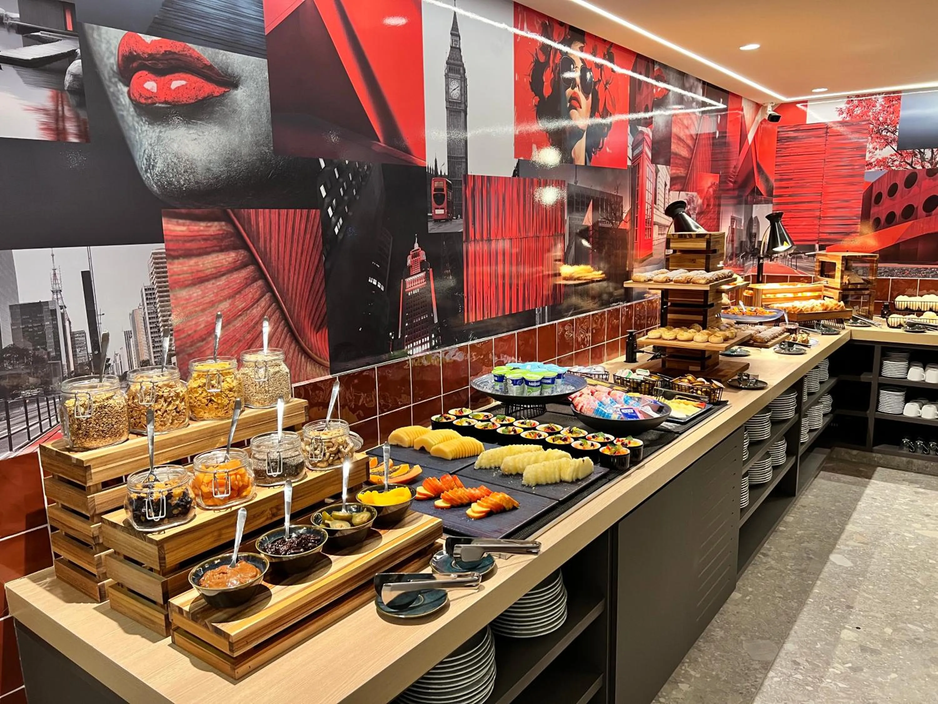 Buffet breakfast in Radisson RED Ibirapuera