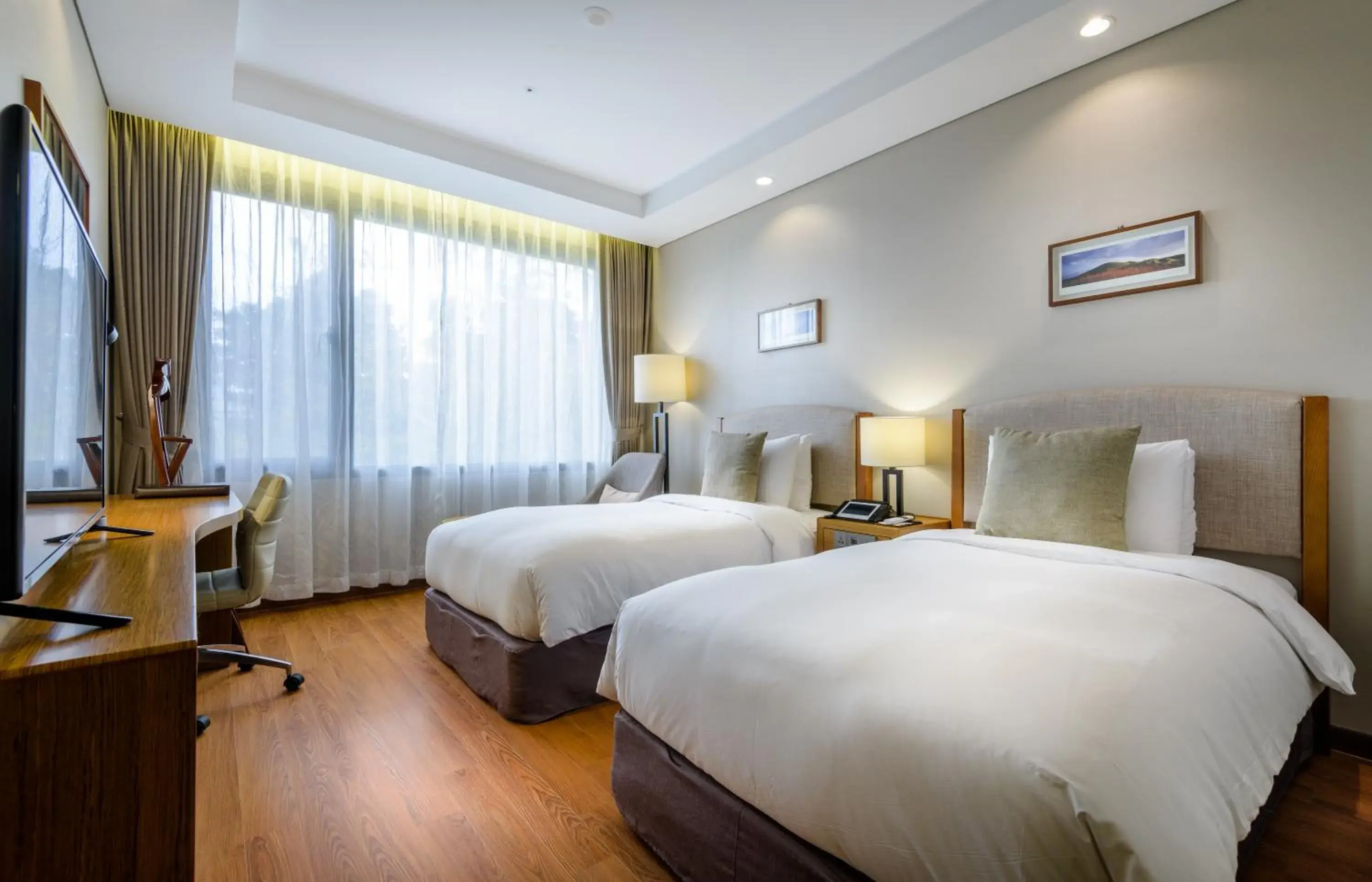 Superior Twin (Weekly Saturday running class / Sunday yoga class, free for guests, first-come, first-served applications) in Parksunshine Jeju Superior Twin (Weekly Saturday running class / Sunday yoga class, free for guests, first-come, first-served applications) in Parksunshine Jeju