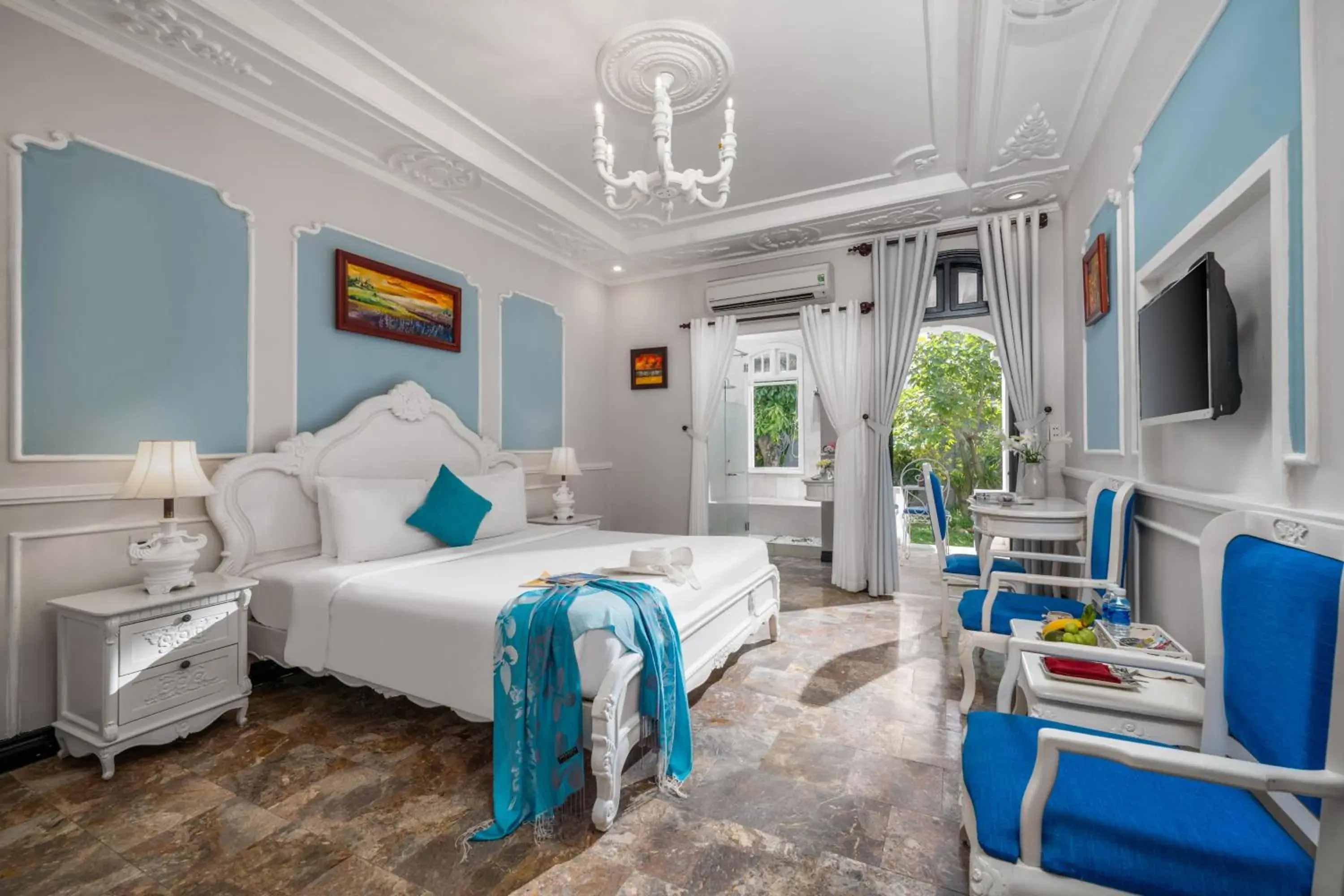 Deluxe Double or Twin Room with Terrace and Private Garden in Hoi An Garden Palace and Spa - A Boutique Inspired by Nature Deluxe Double or Twin Room with Terrace and Private Garden in Hoi An Garden Palace and Spa - A Boutique Inspired by Nature