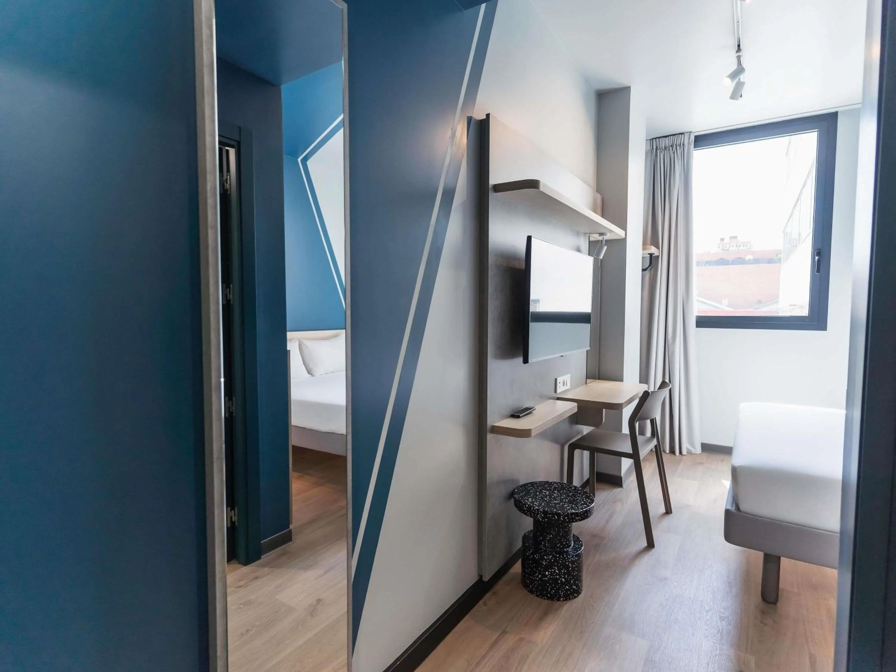 Bedroom, Bed in ibis budget Madrid Albasanz