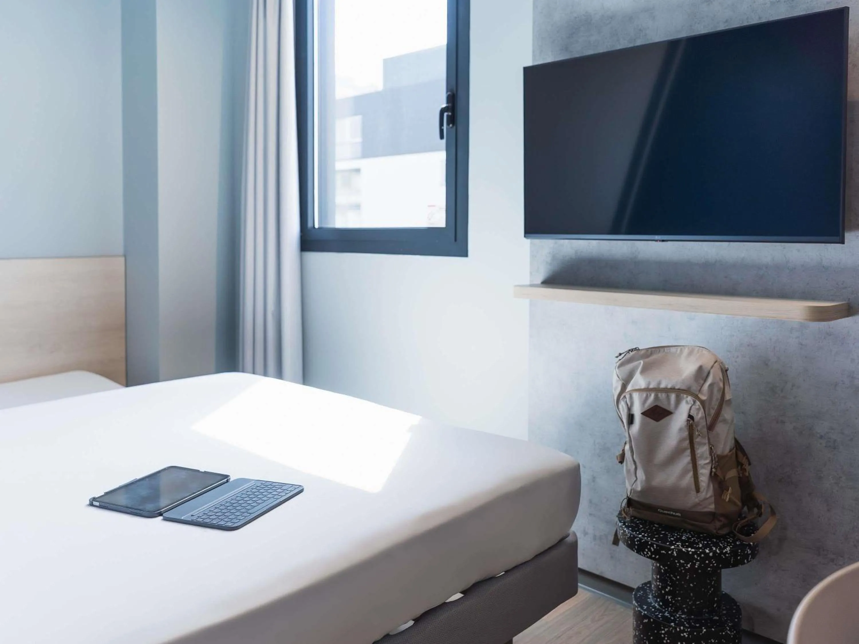 Bedroom, Bed in ibis budget Madrid Albasanz