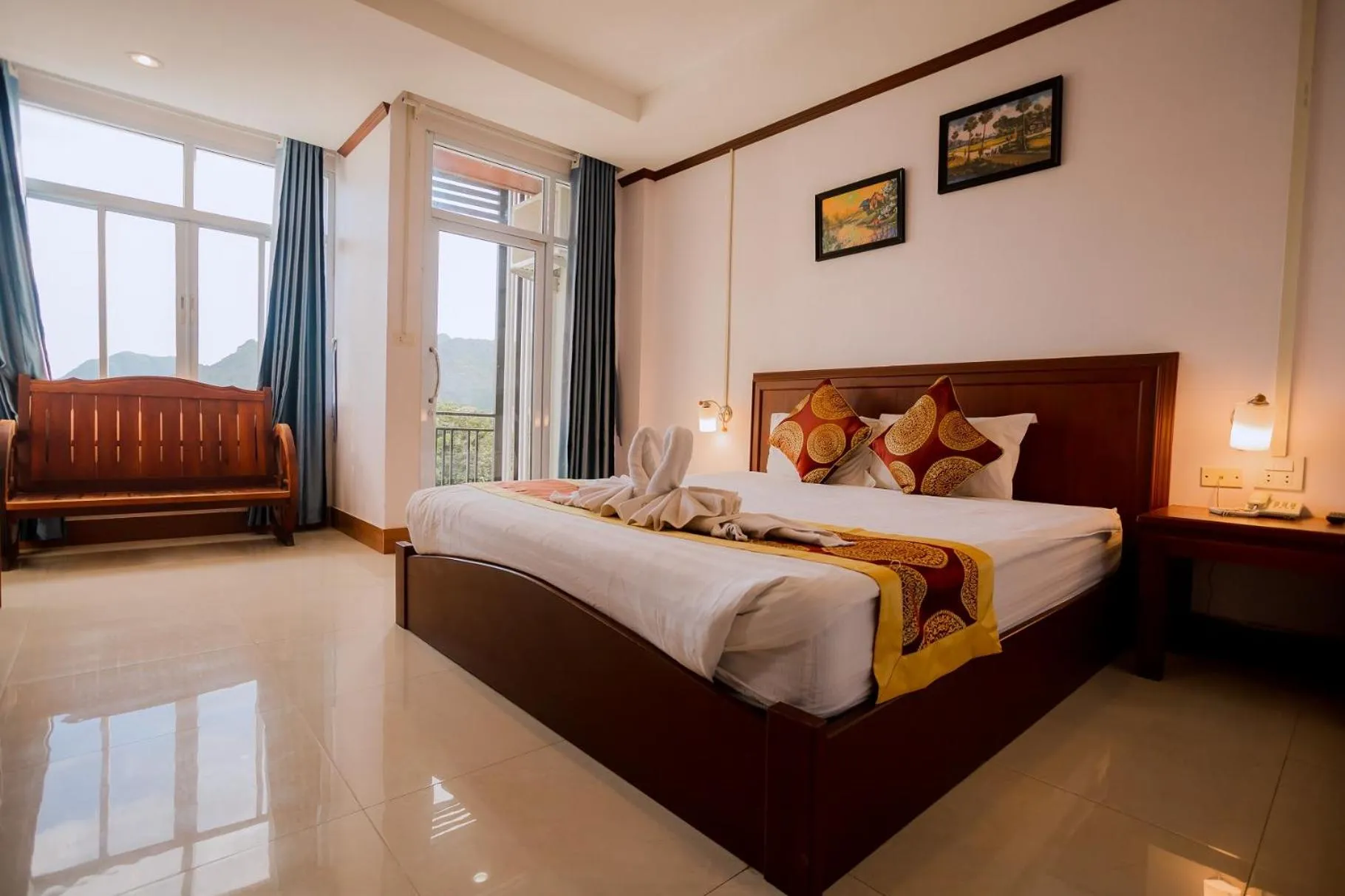 Bed in Vilayvong Hotel