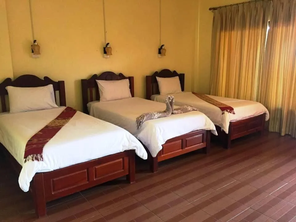 Bed in Vilayvong Hotel