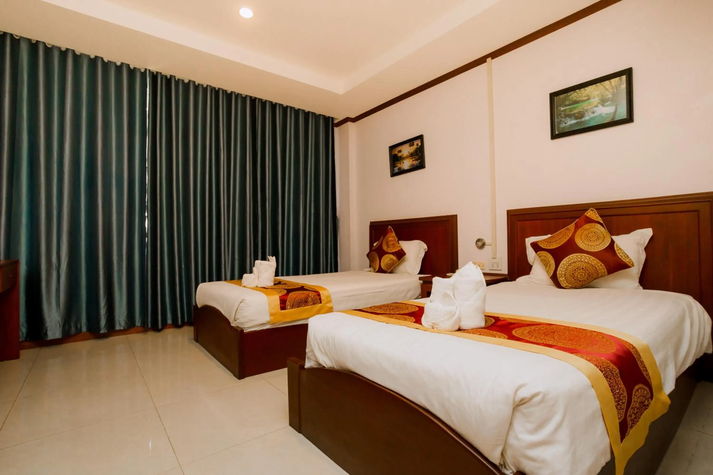 Bed in Vilayvong Hotel