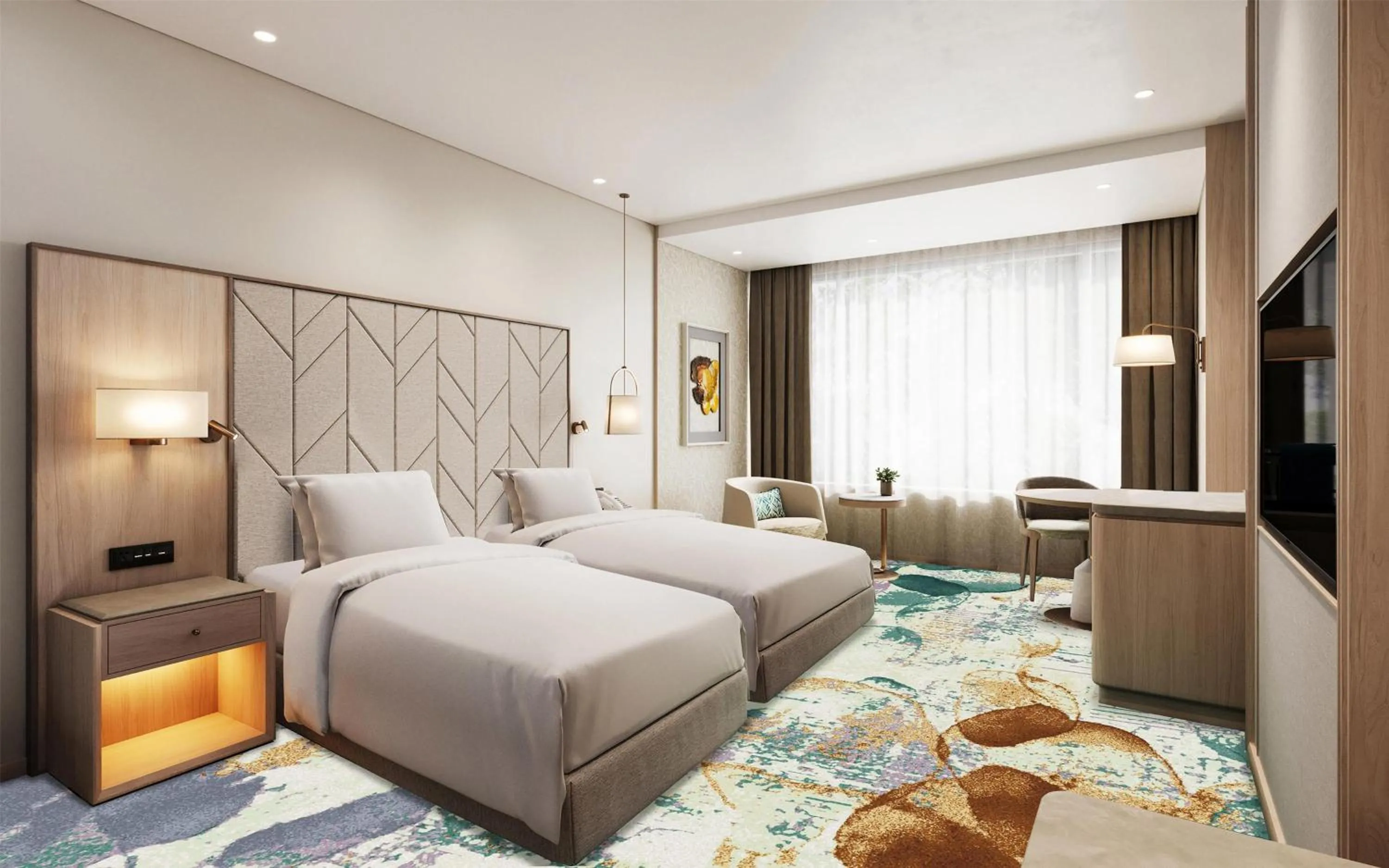 Bed in DoubleTree by Hilton Jakarta Kemayoran