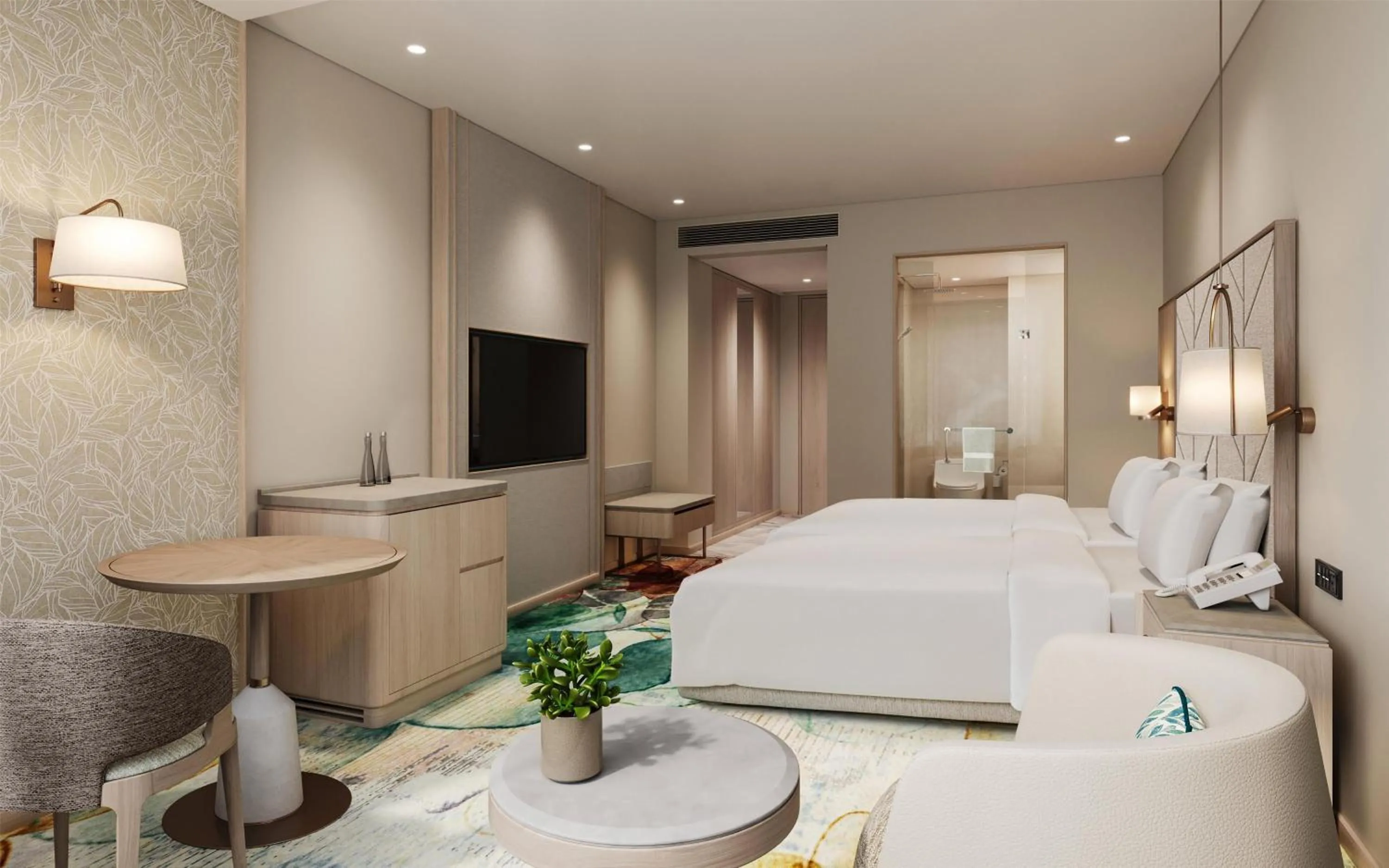 Bed in DoubleTree by Hilton Jakarta Kemayoran