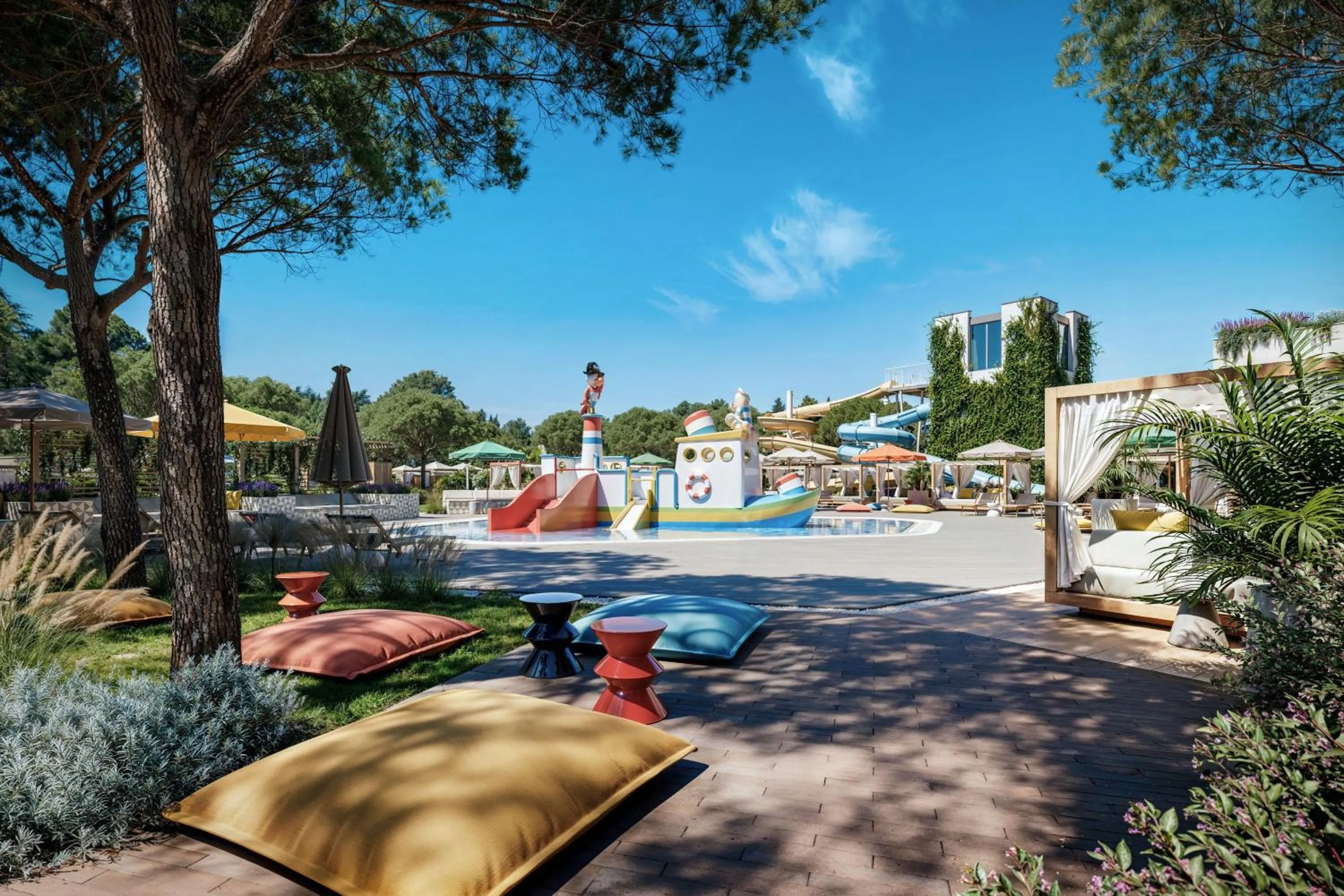 Children play ground in Pical Resort, Valamar Collection