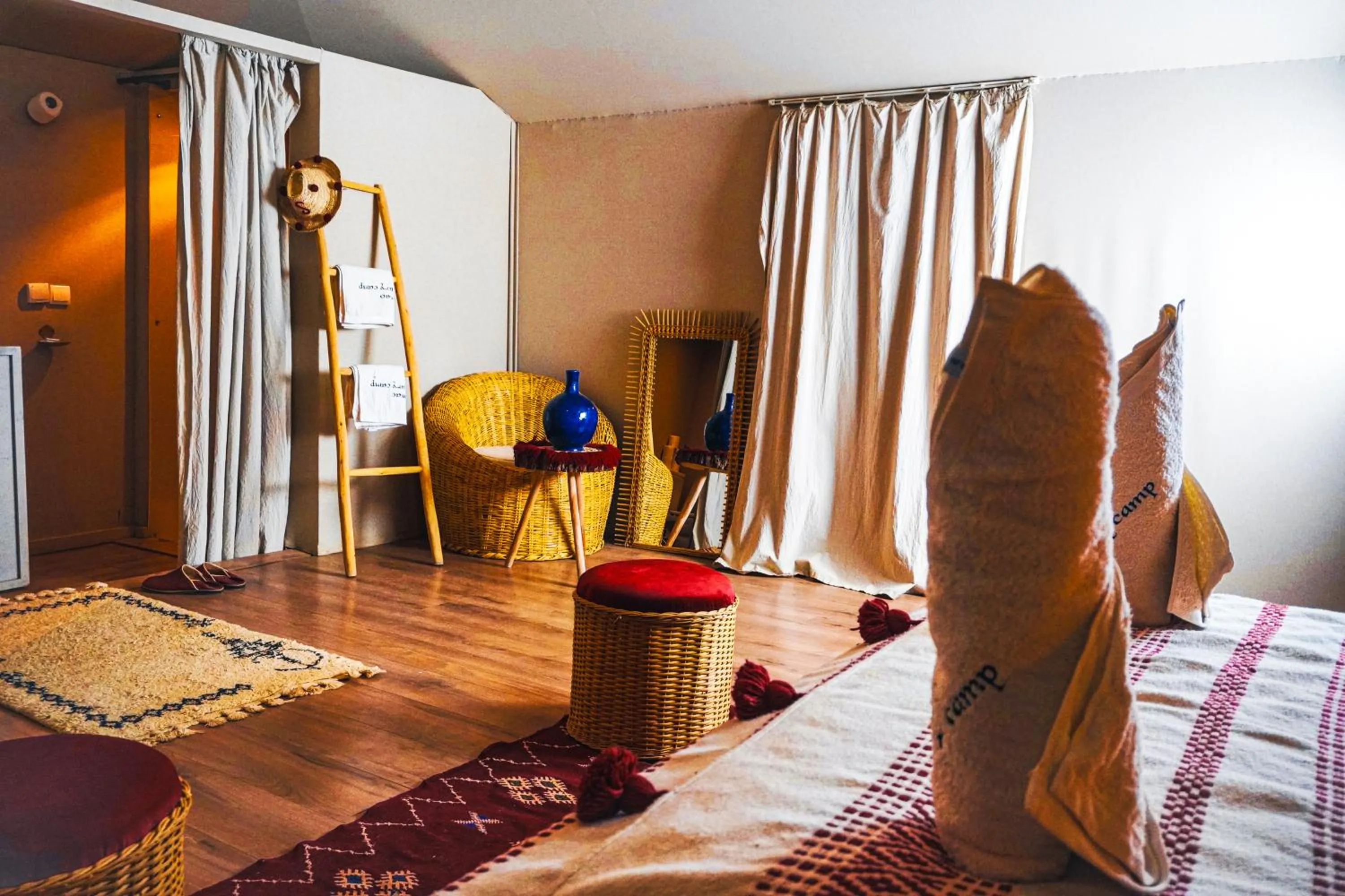 Bed in Sanmao Desert Luxury Camp