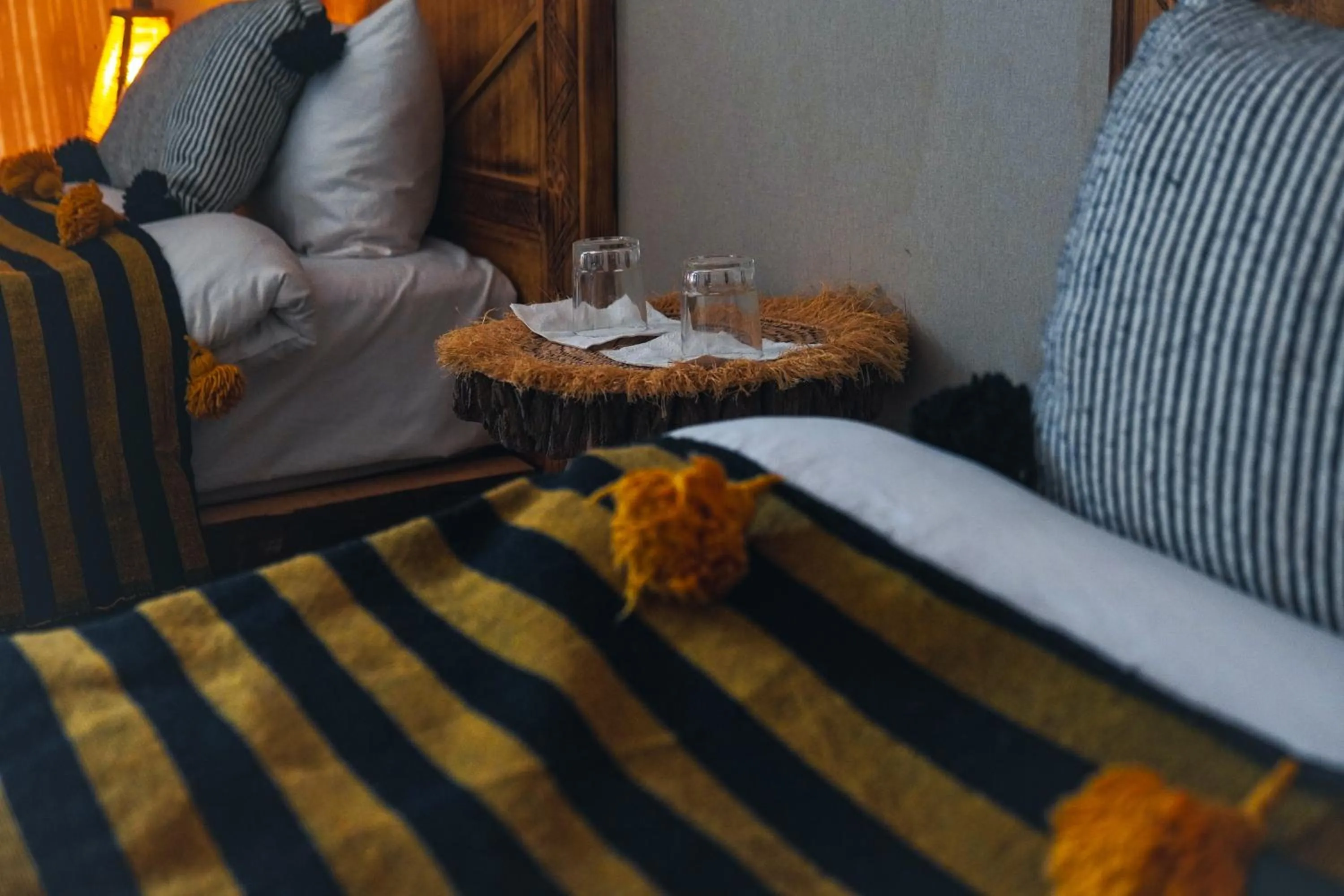 Bed in Sanmao Desert Luxury Camp