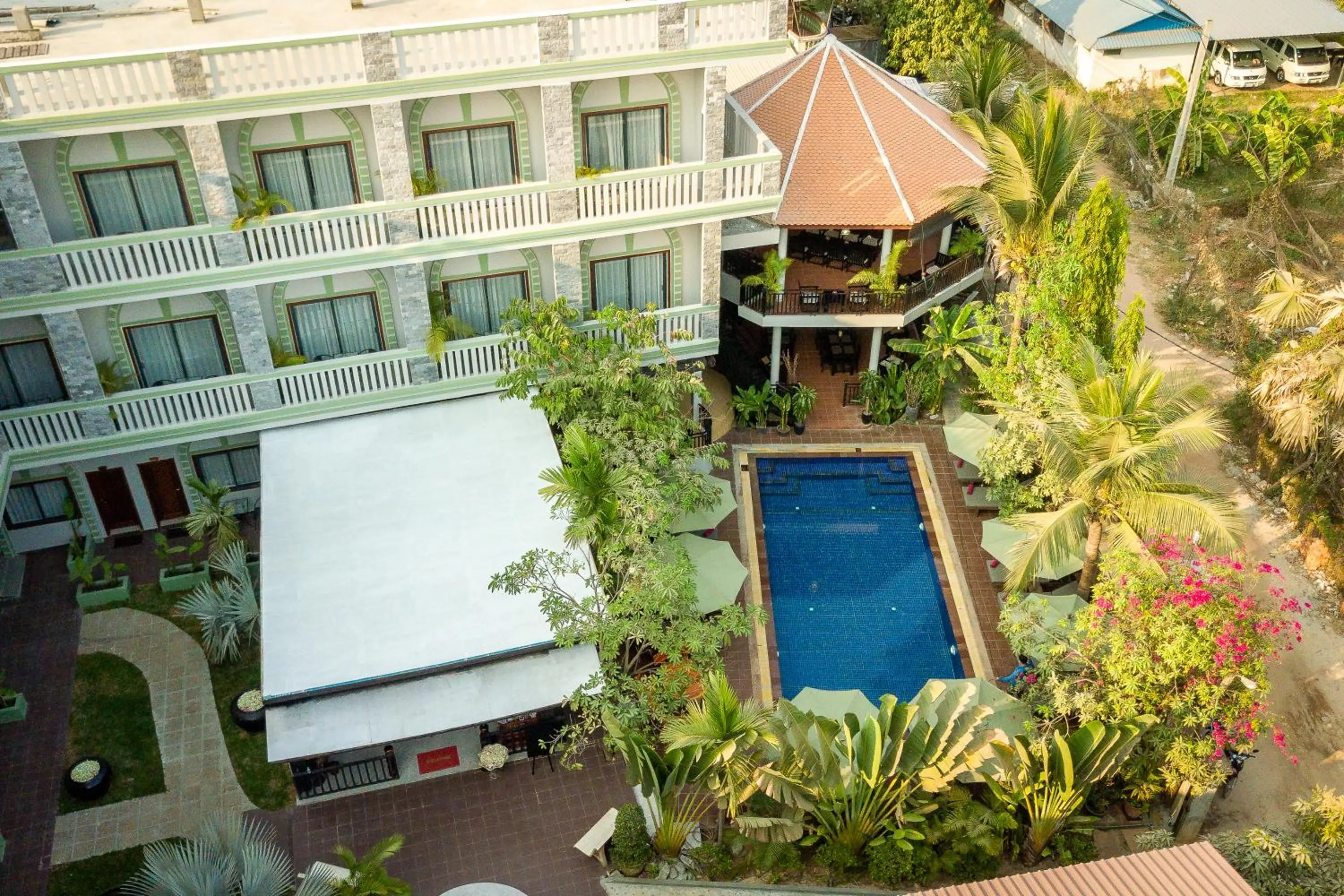 Bird's eye view in Reveal Courtyard in Reveal Angkor
