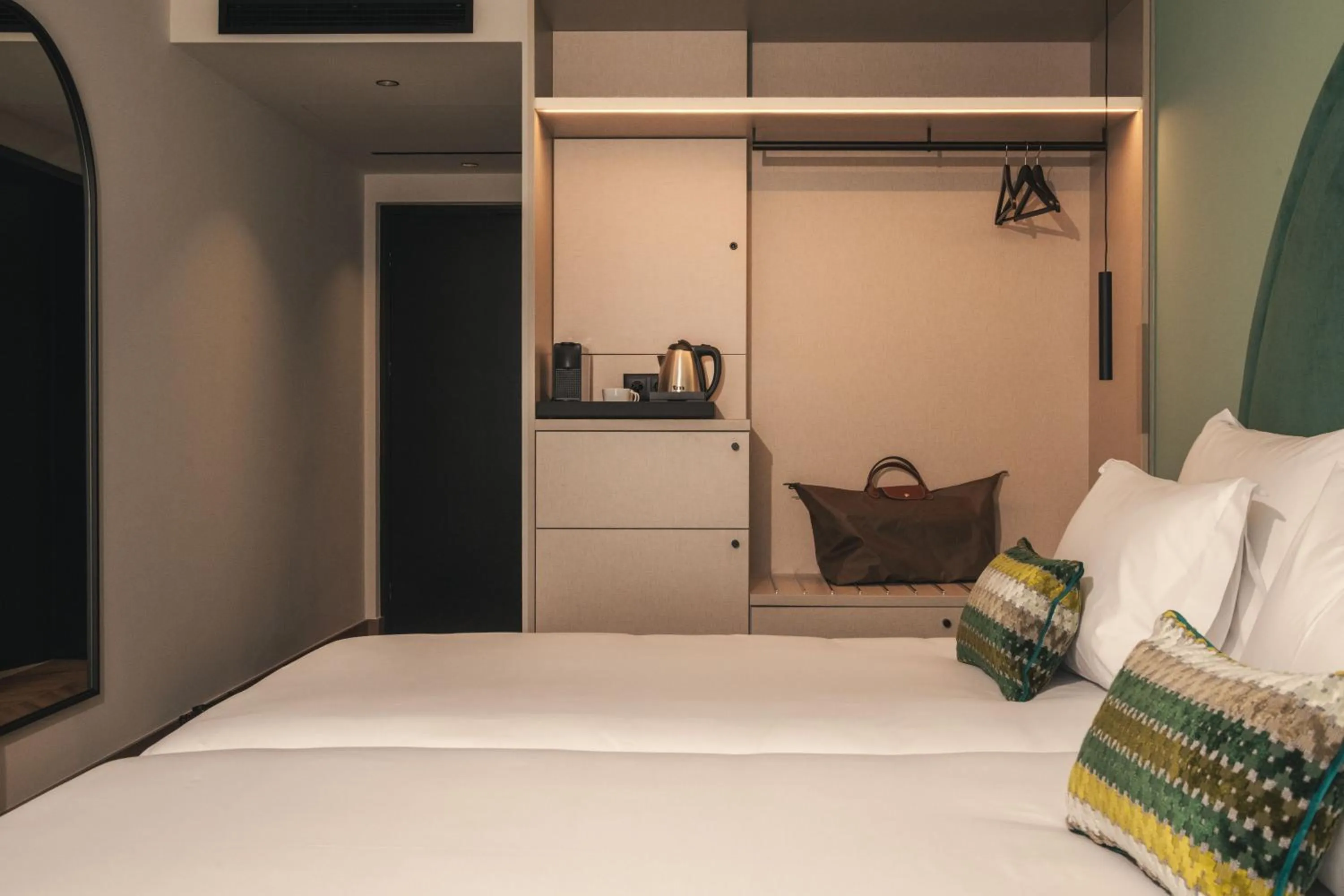 wardrobe, Bed in The MN56 Hotel