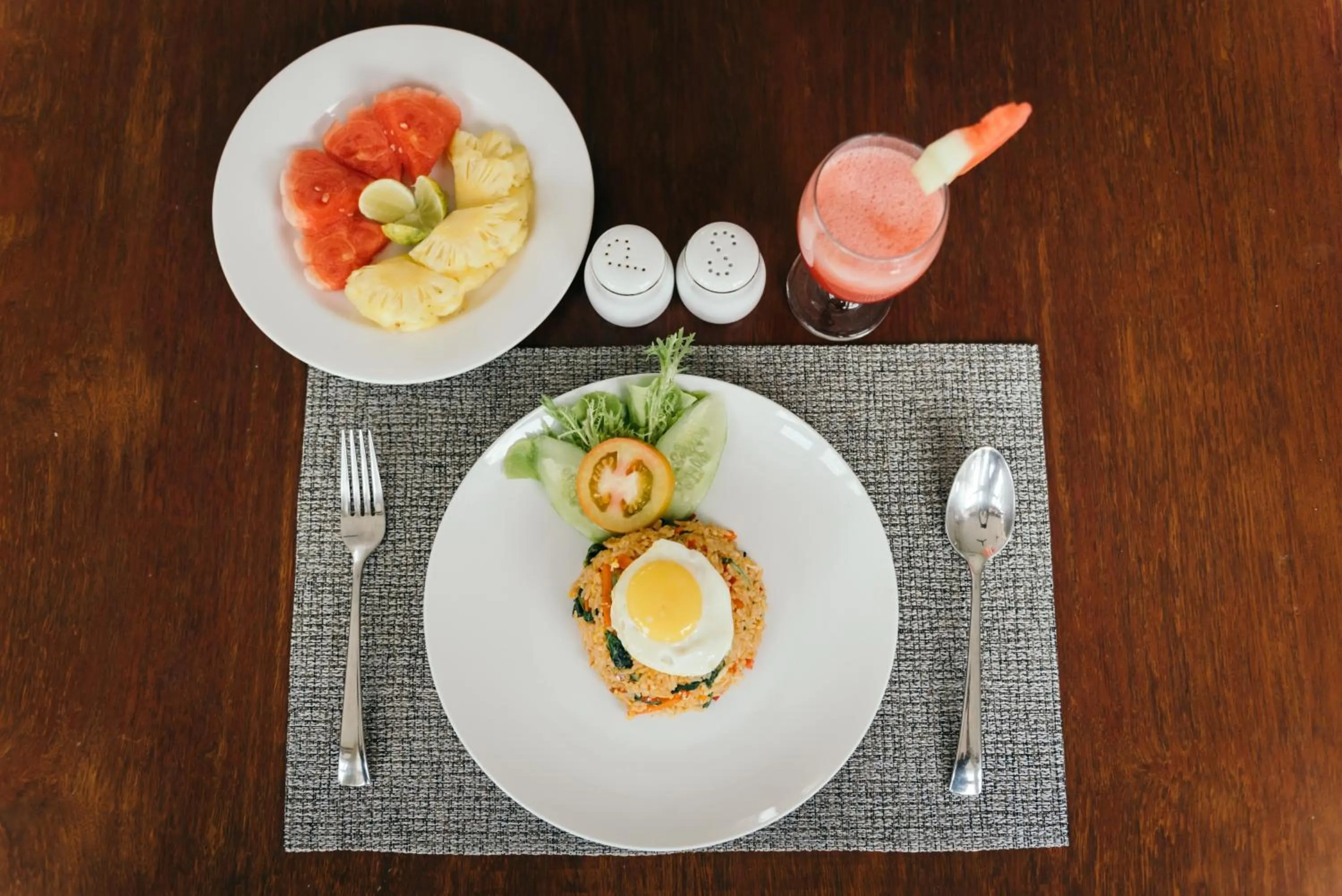 Asian breakfast in Luxury Apartment at AYANA Residences