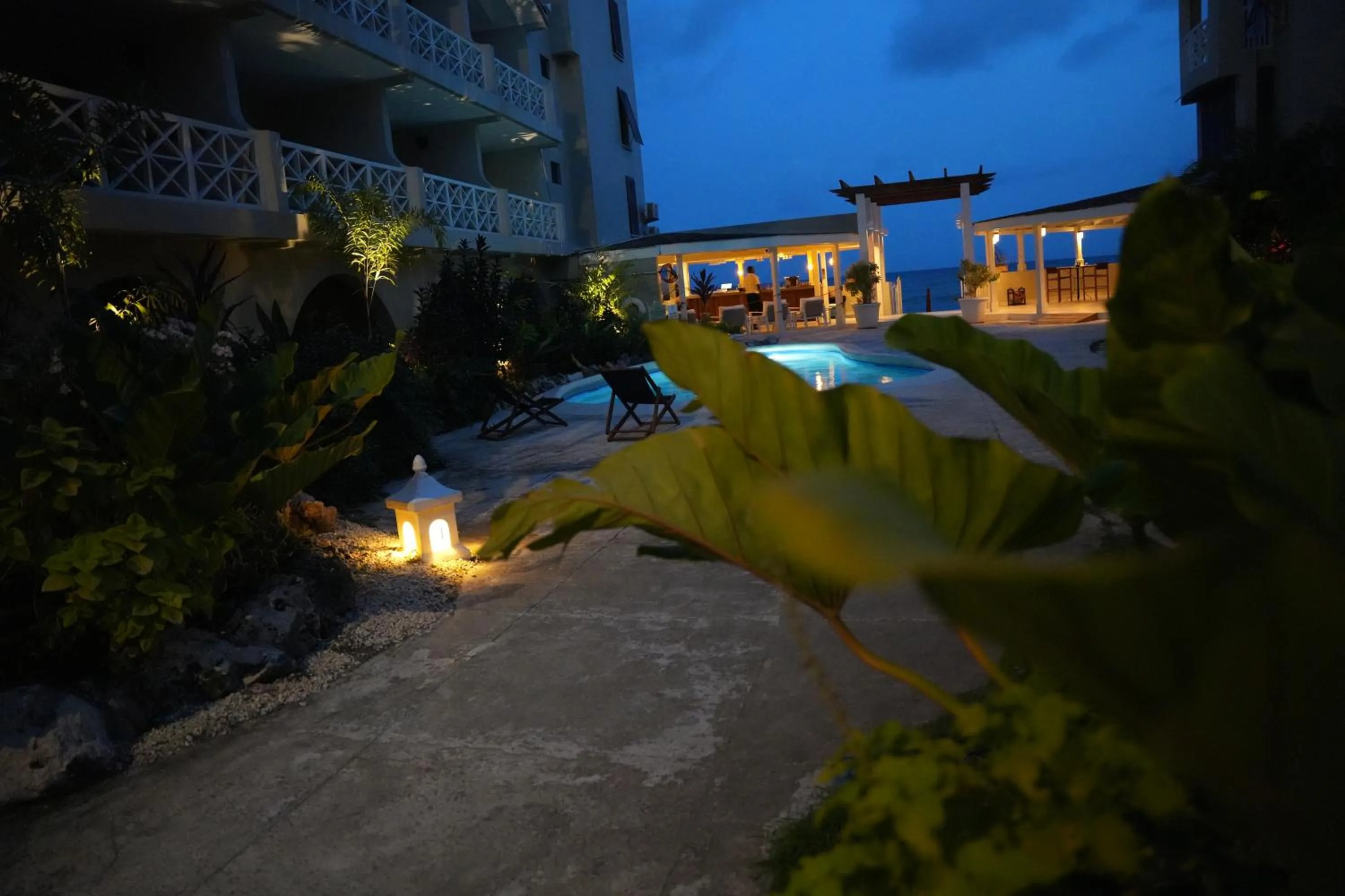 Pool view in Hôtel Le Roy