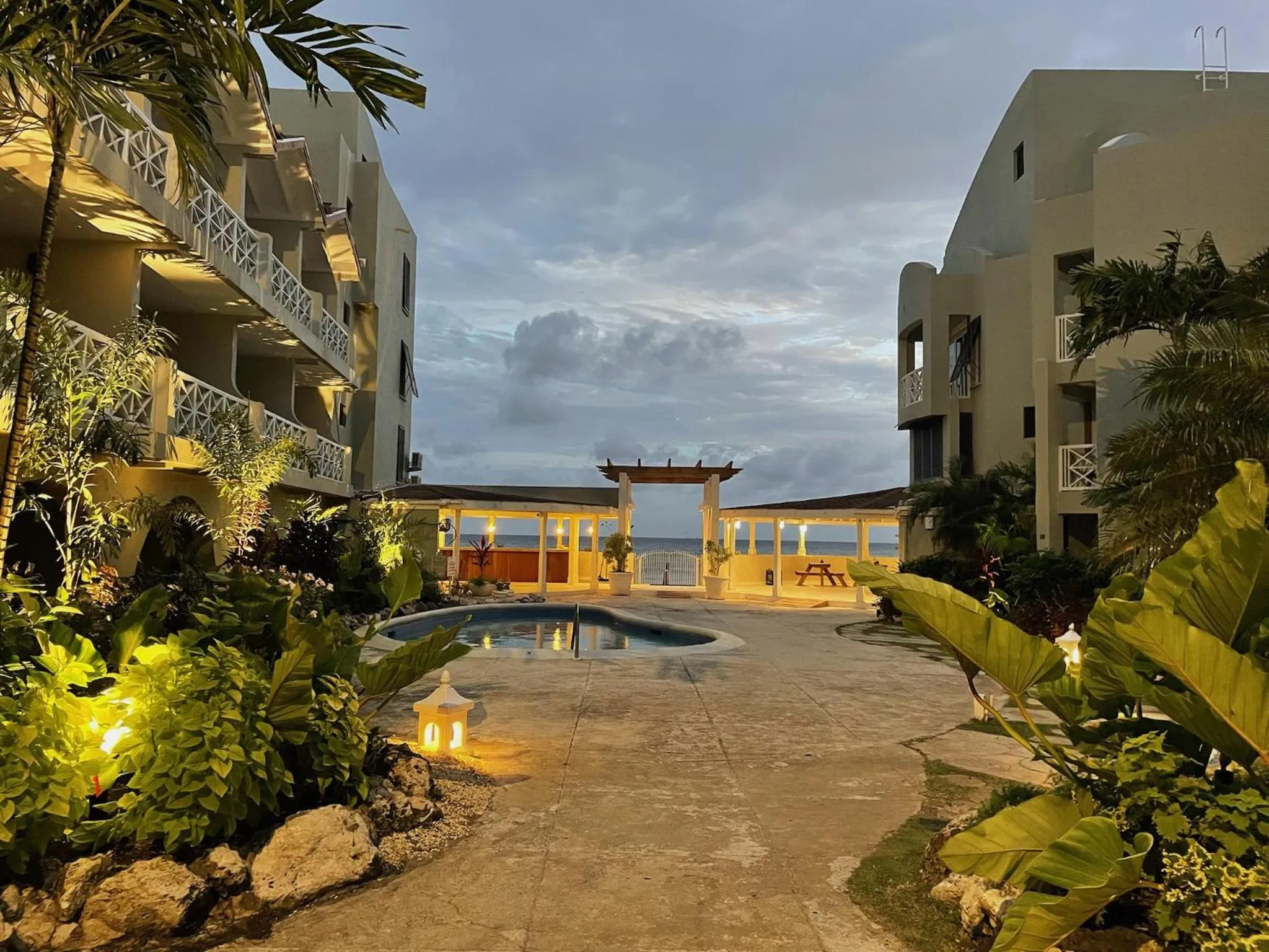 Pool view in Hôtel Le Roy