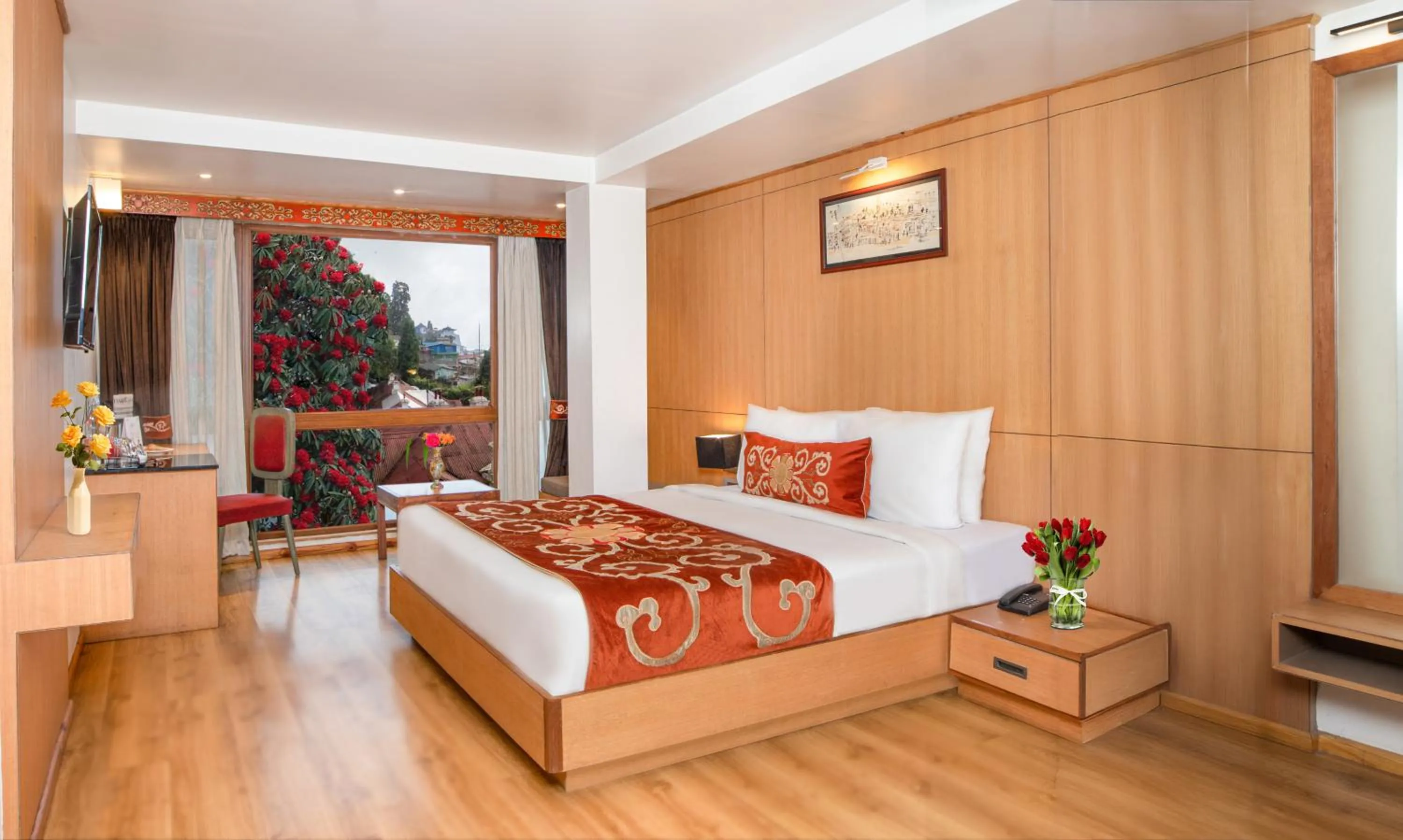 Bed in Summit Swiss Heritage Resort & Spa