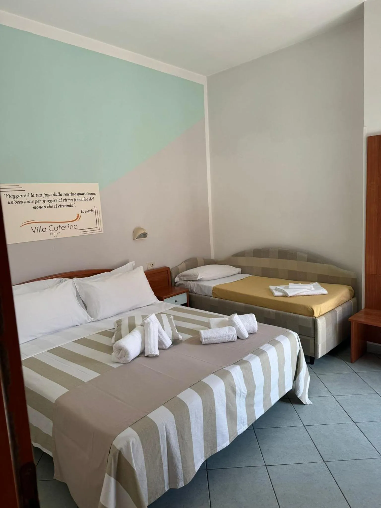 Bed in Hotel Villa Caterina