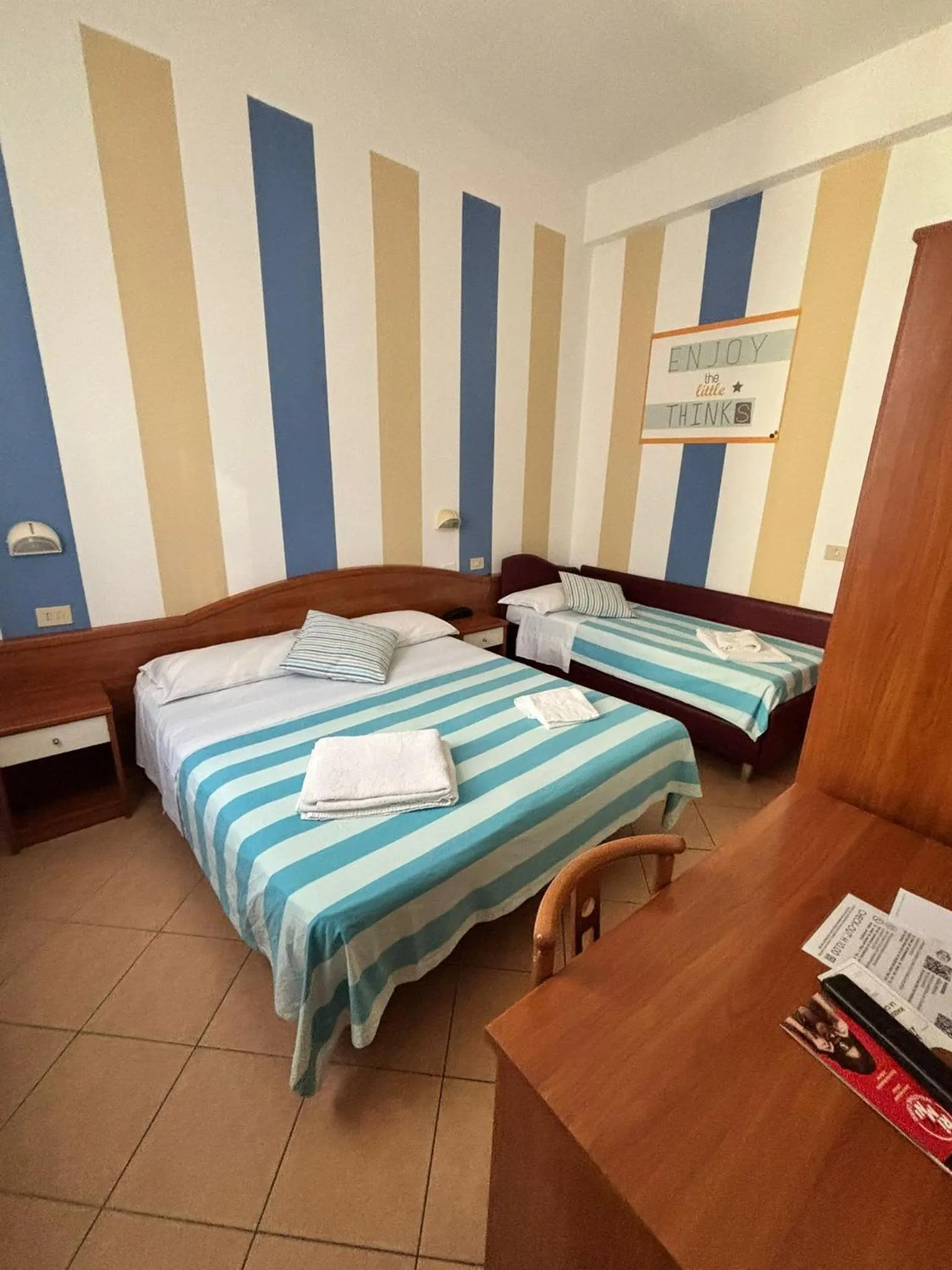 Bed in Hotel Villa Caterina