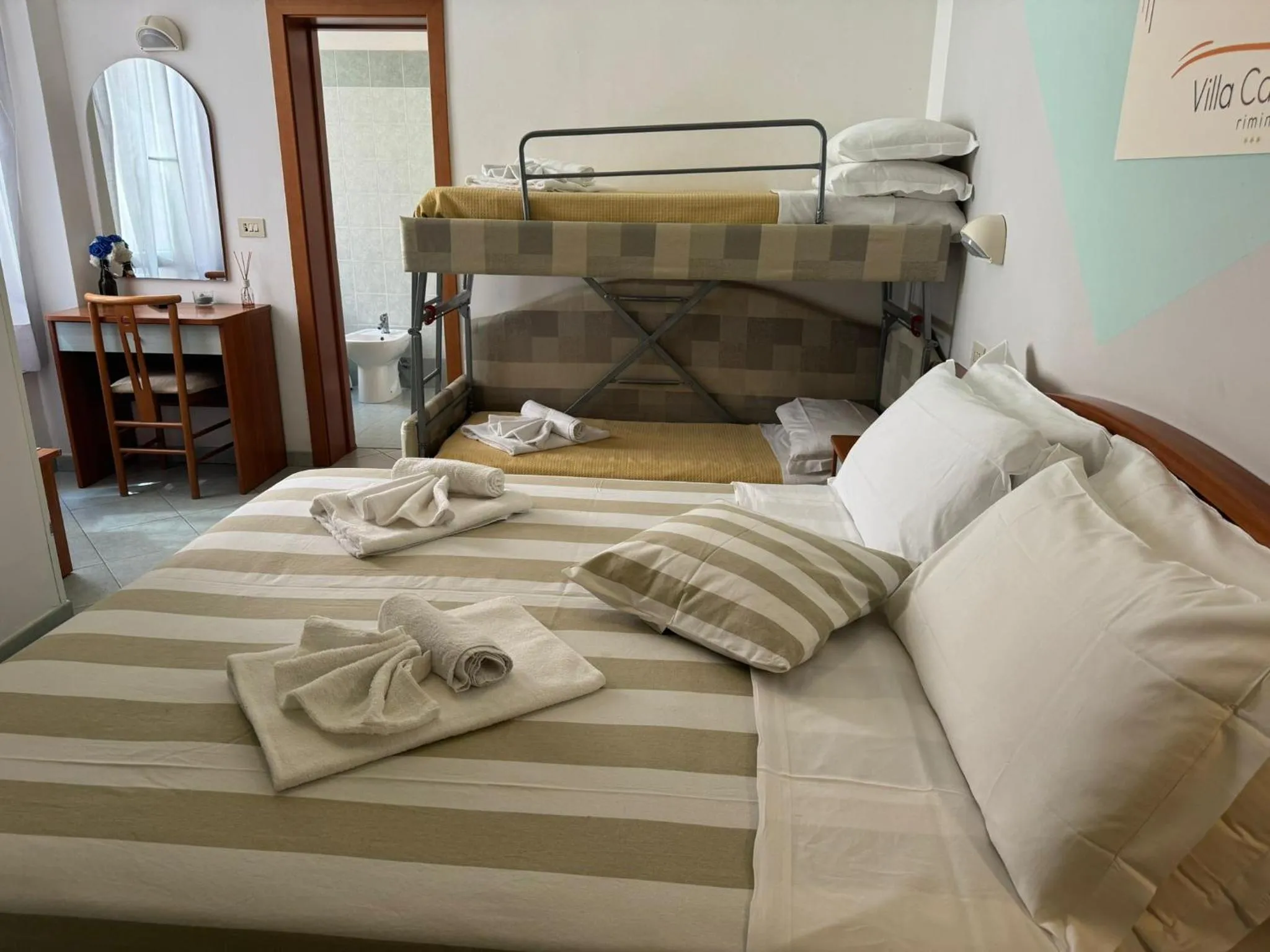 Bed in Hotel Villa Caterina