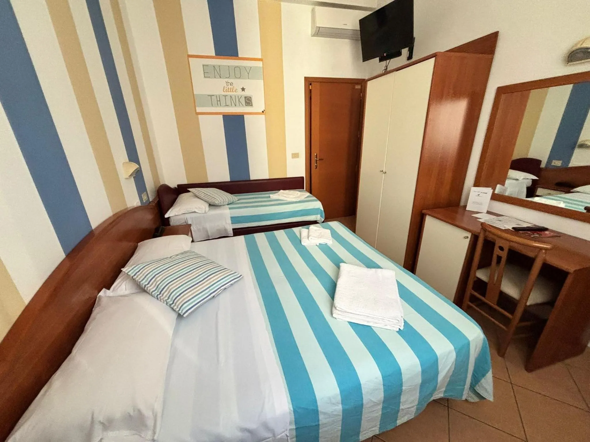 Bed in Hotel Villa Caterina