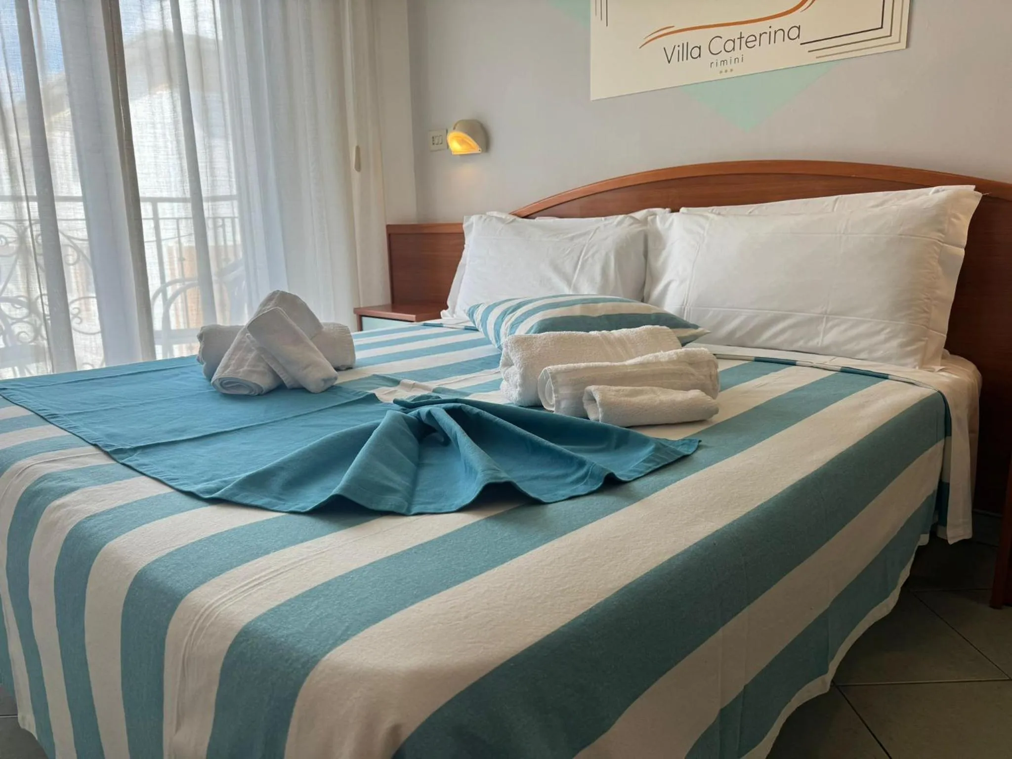 Bed in Hotel Villa Caterina