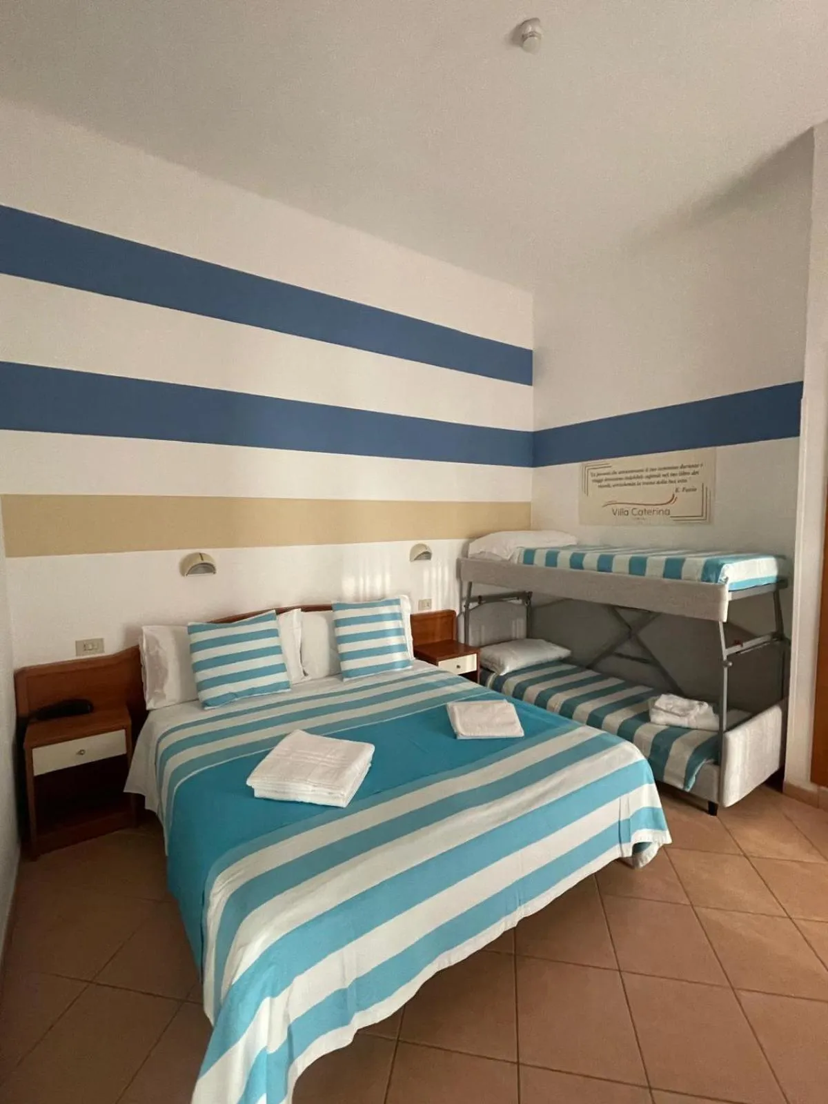Bed in Hotel Villa Caterina