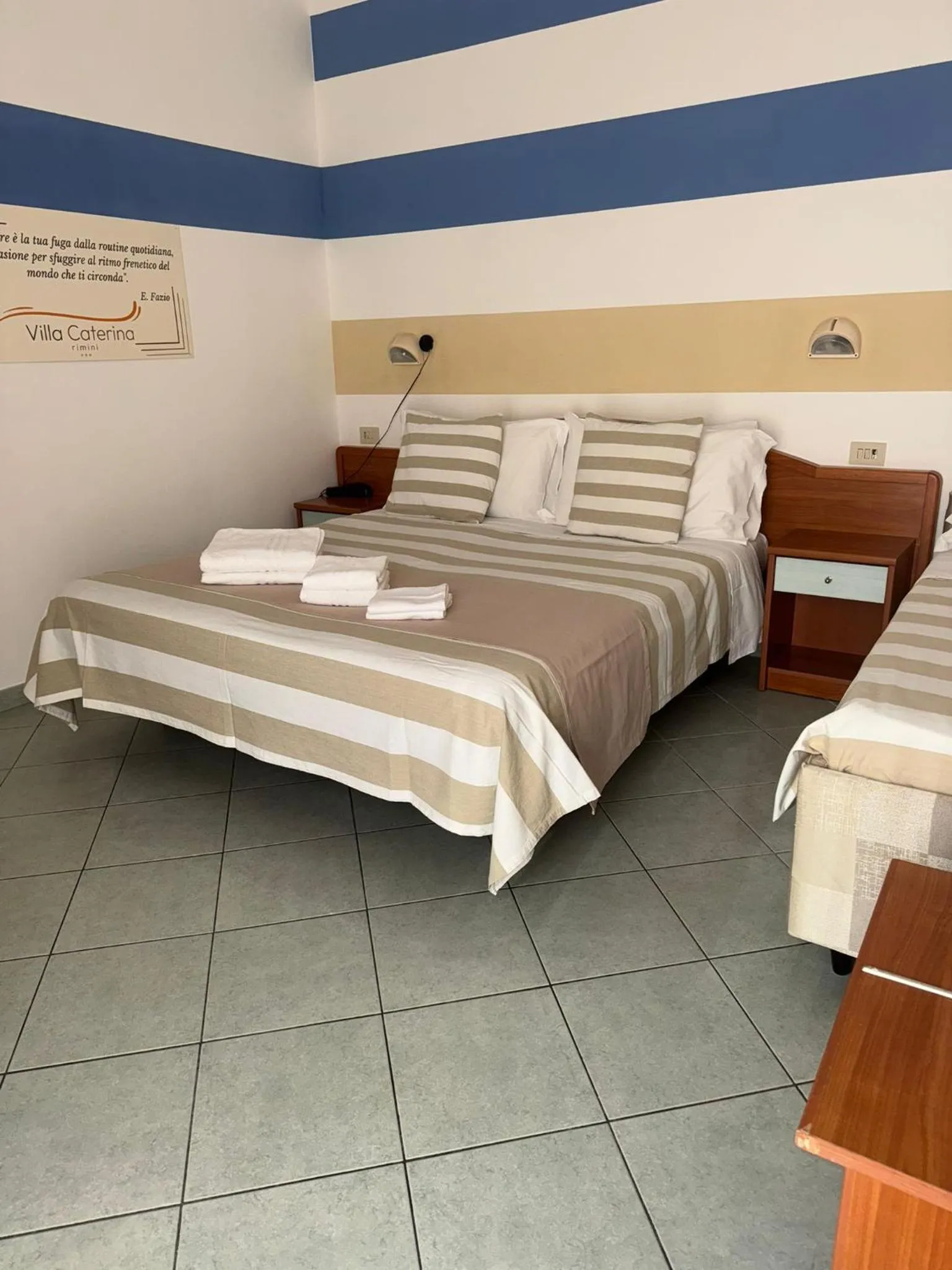 Bed in Hotel Villa Caterina