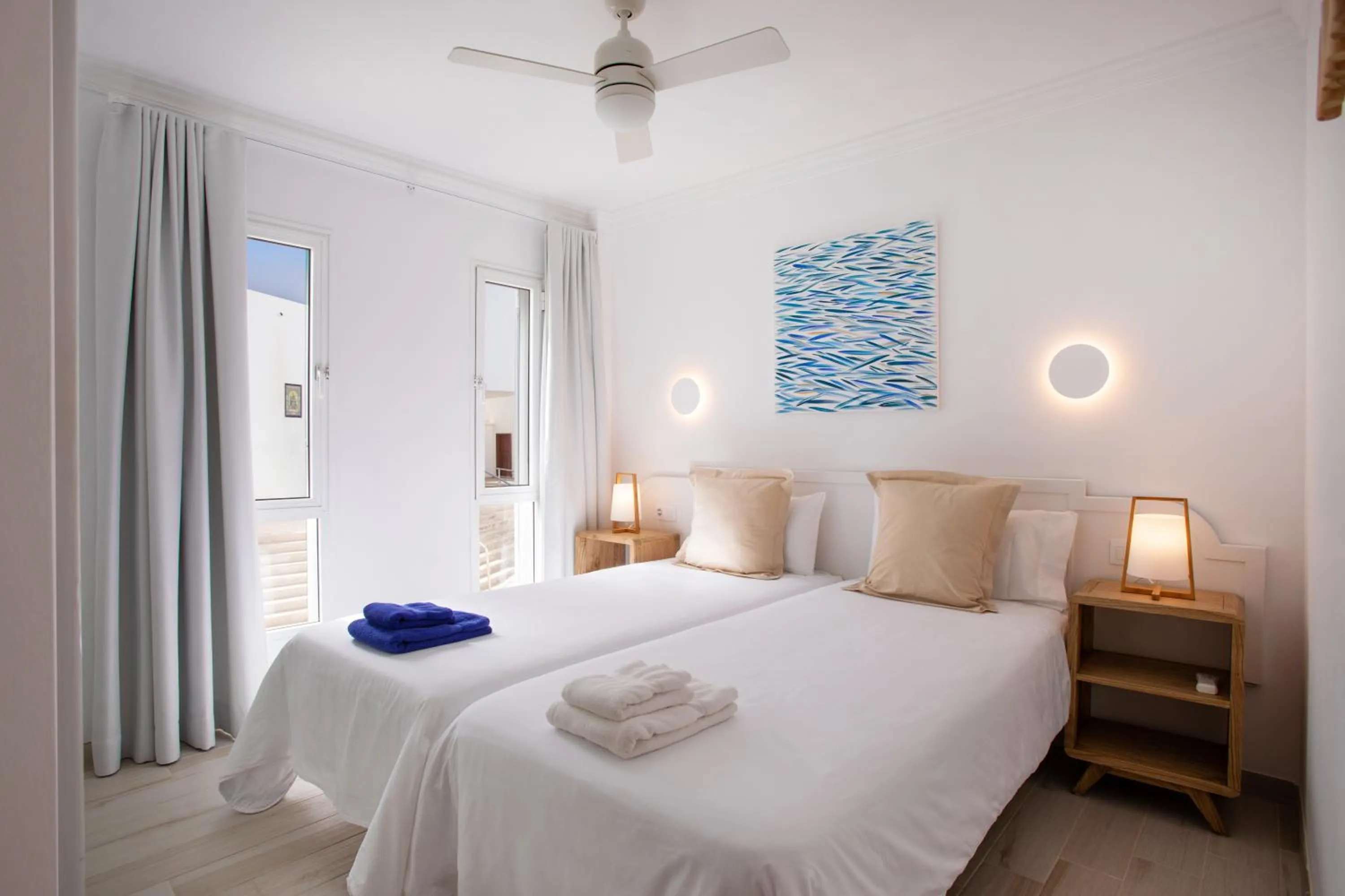 View (from property/room), Bed in ALTAVISTA APARTAHOTEL-Adults Only over 14