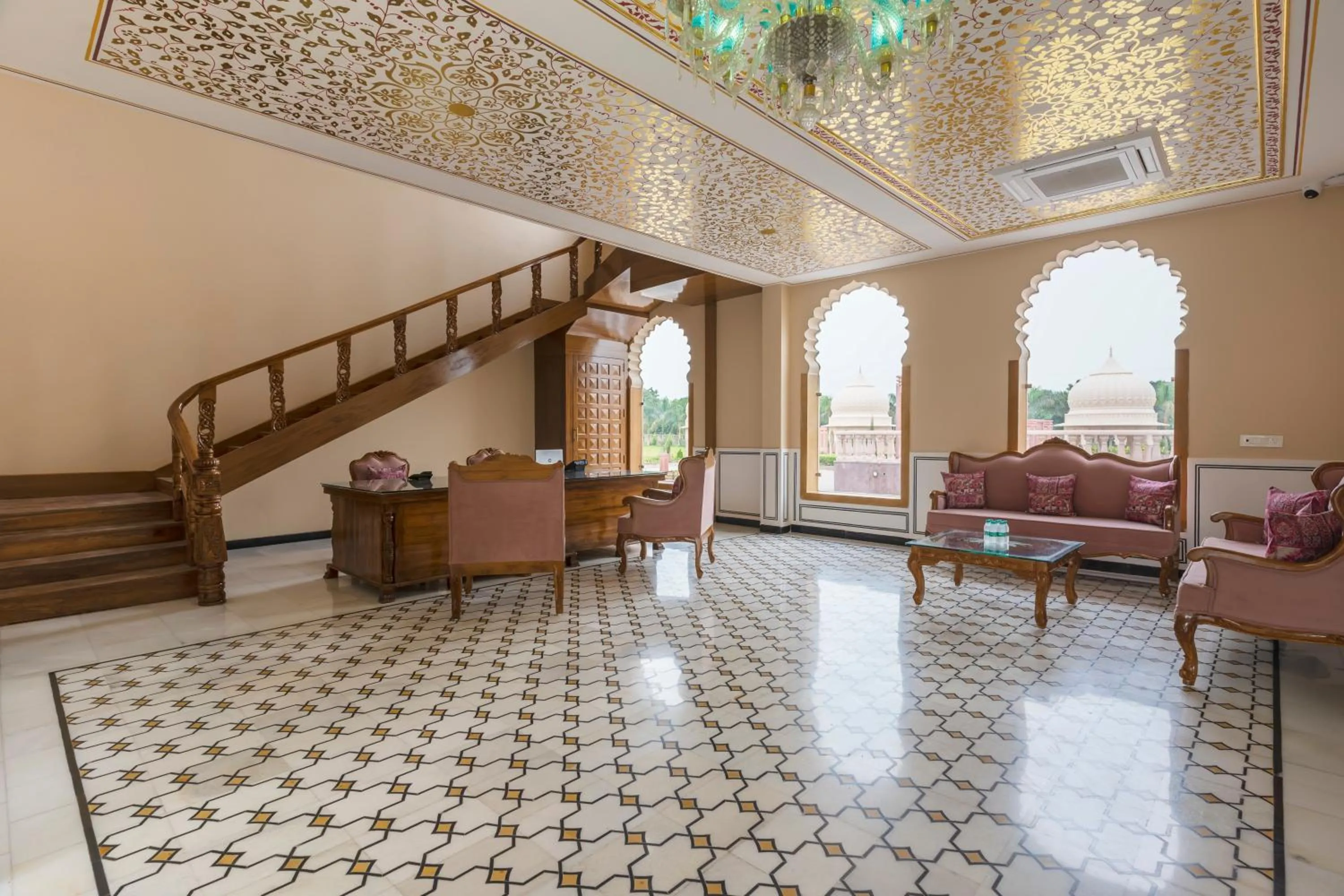 Lobby or reception in Kesar Bagh Palace Chittorgarh