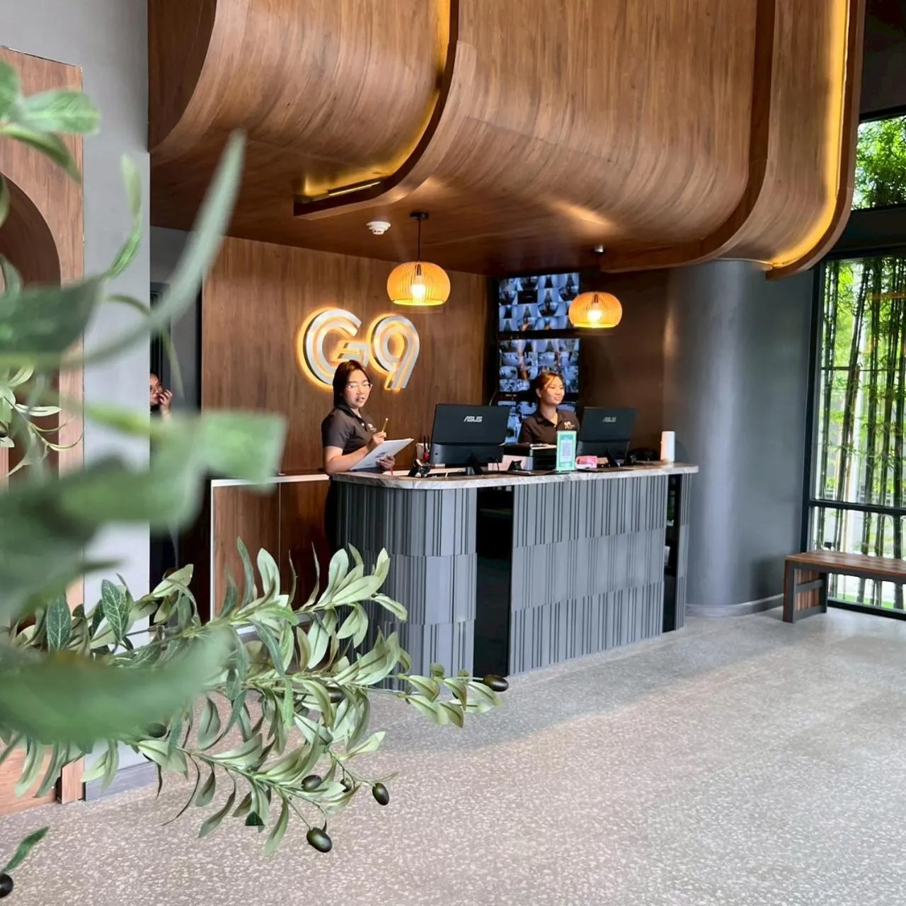 Communal lounge/ TV room in G9 HOTEL Kanchanaburi