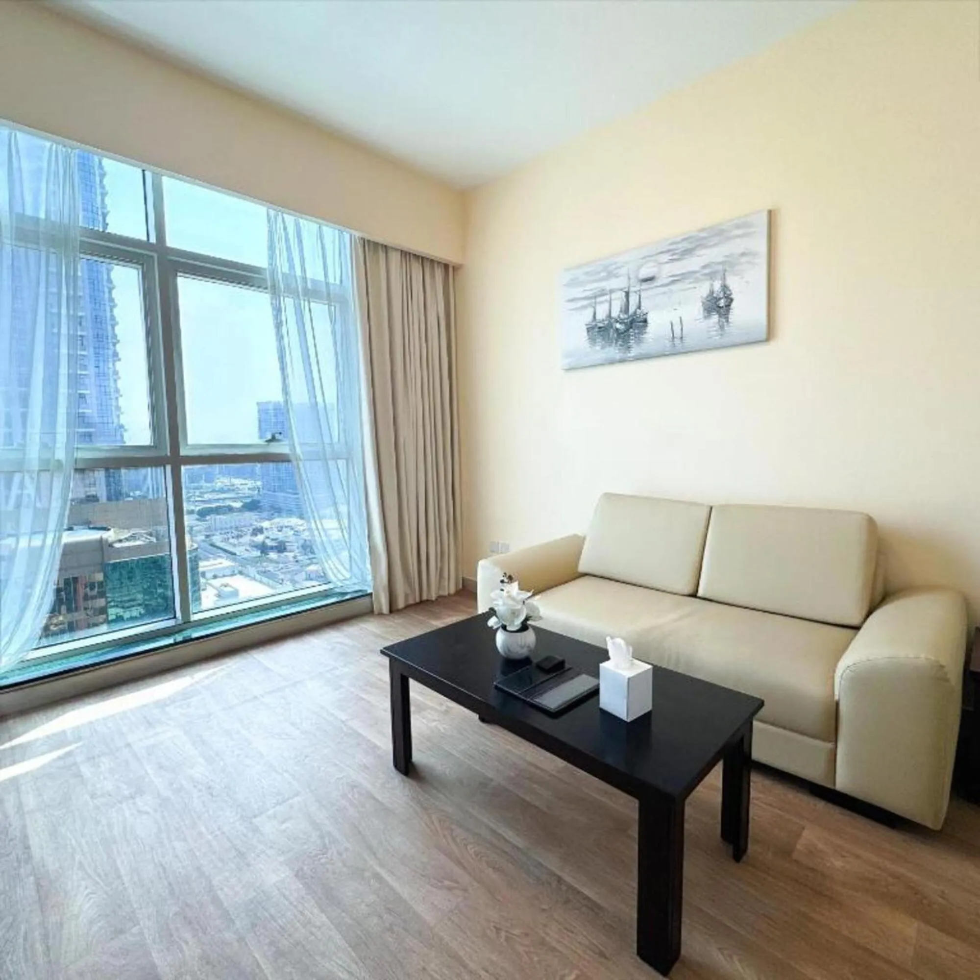 Seating area in Emirates Grand Hotel Opposite DIFC