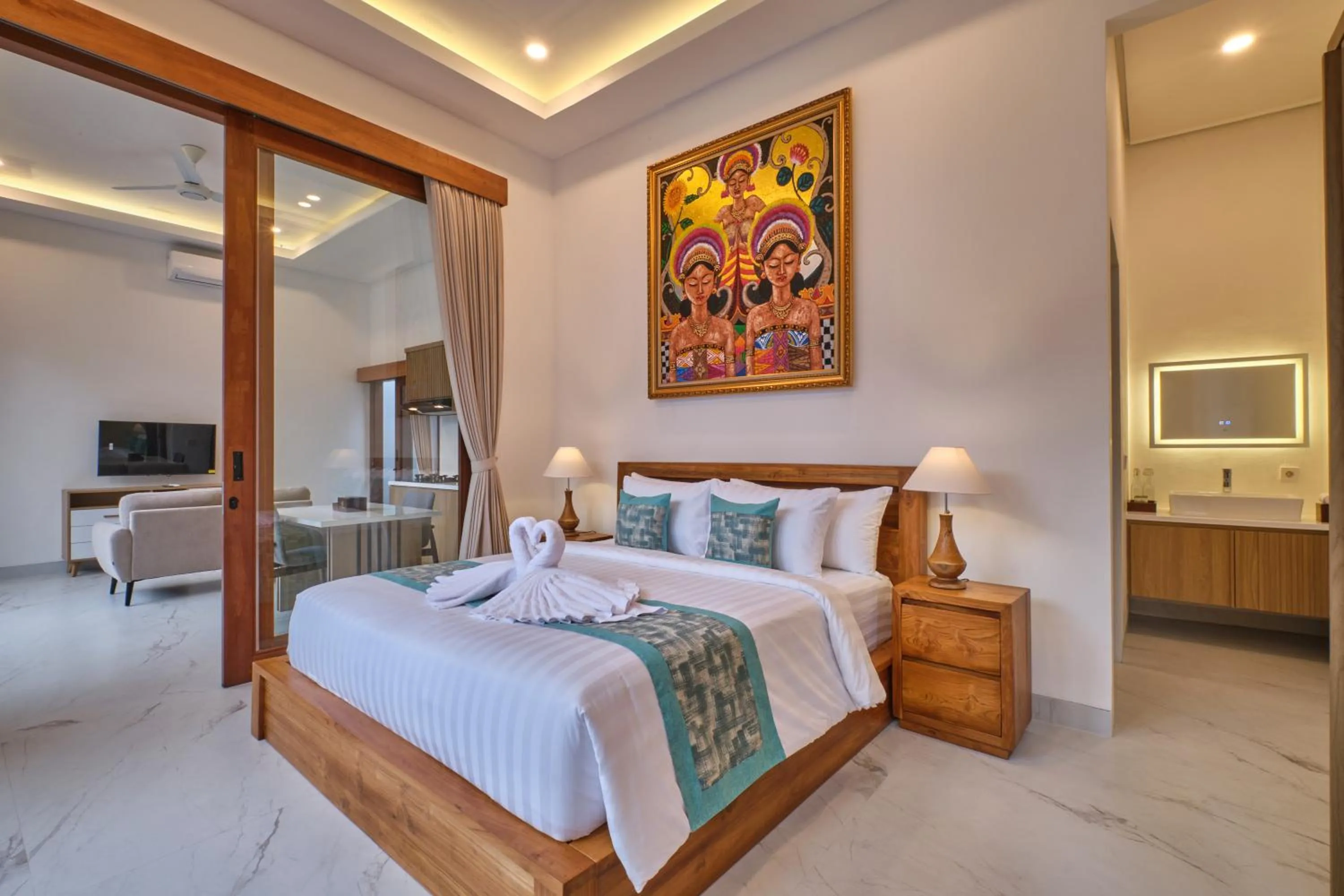 Bedroom, Bed in The Lingga Villas Ubud