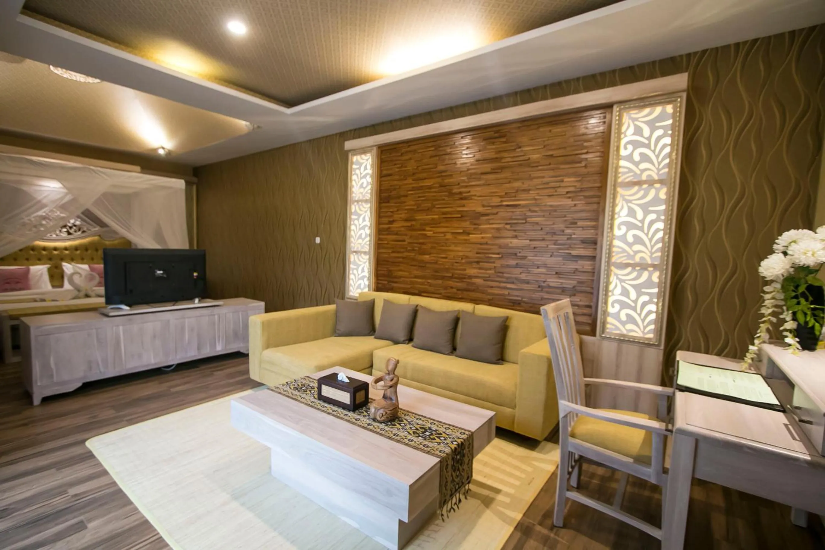 Bed in Flamingo Dewata Pool Villa Uluwatu