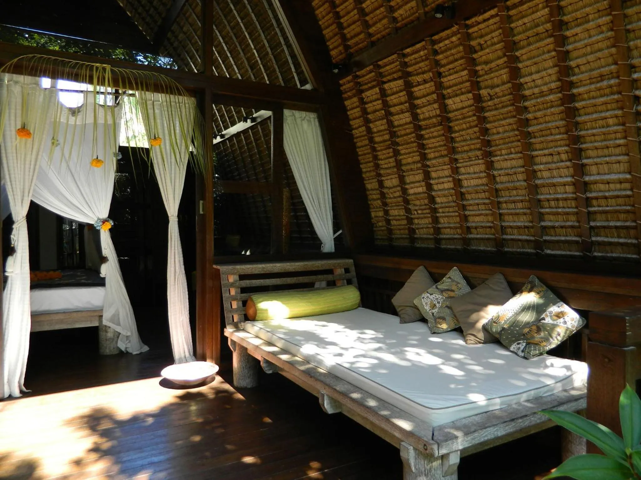 Balcony/Terrace, Bed in Cili Emas Oceanside Resort