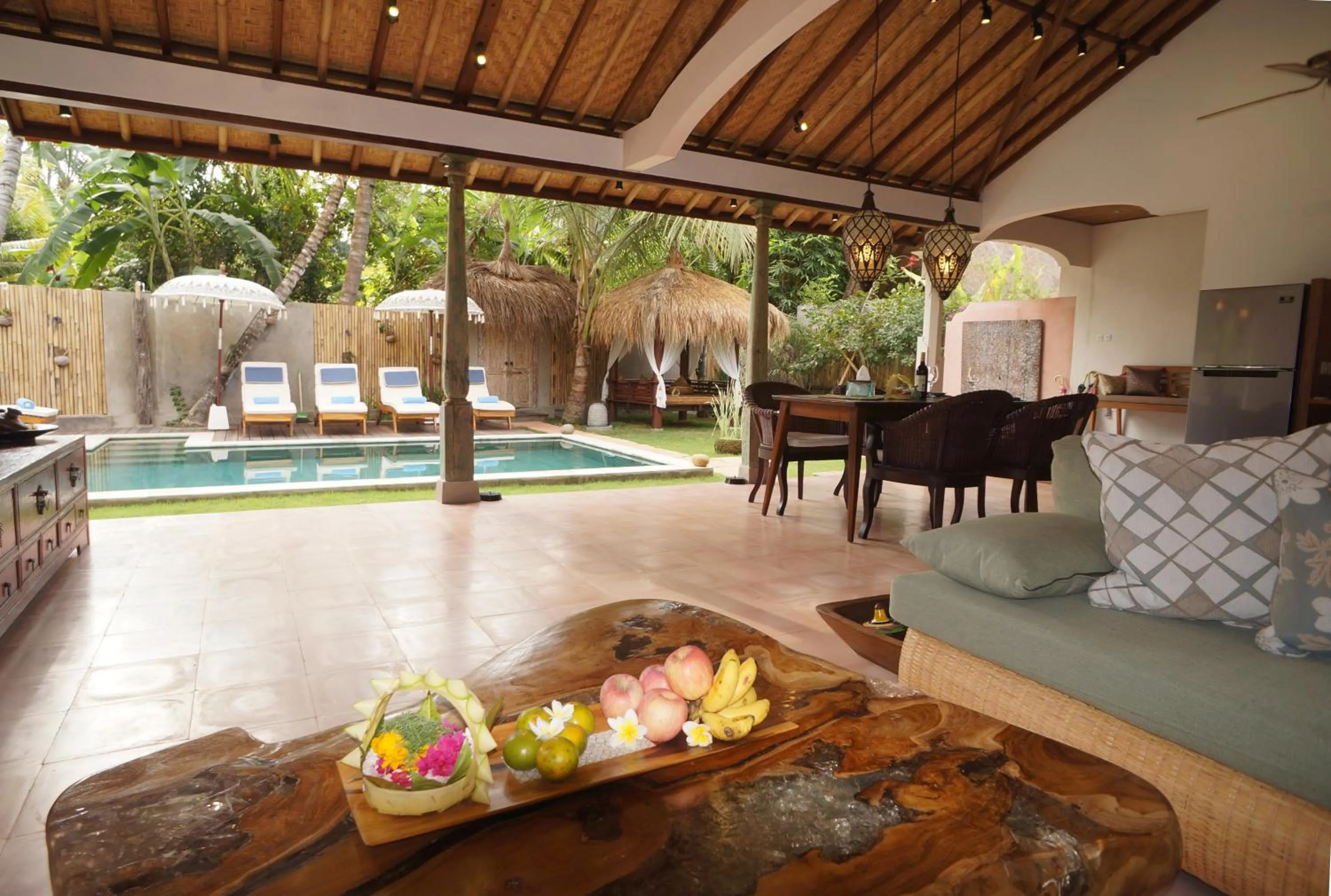 Seating area in Cili Emas Oceanside Resort