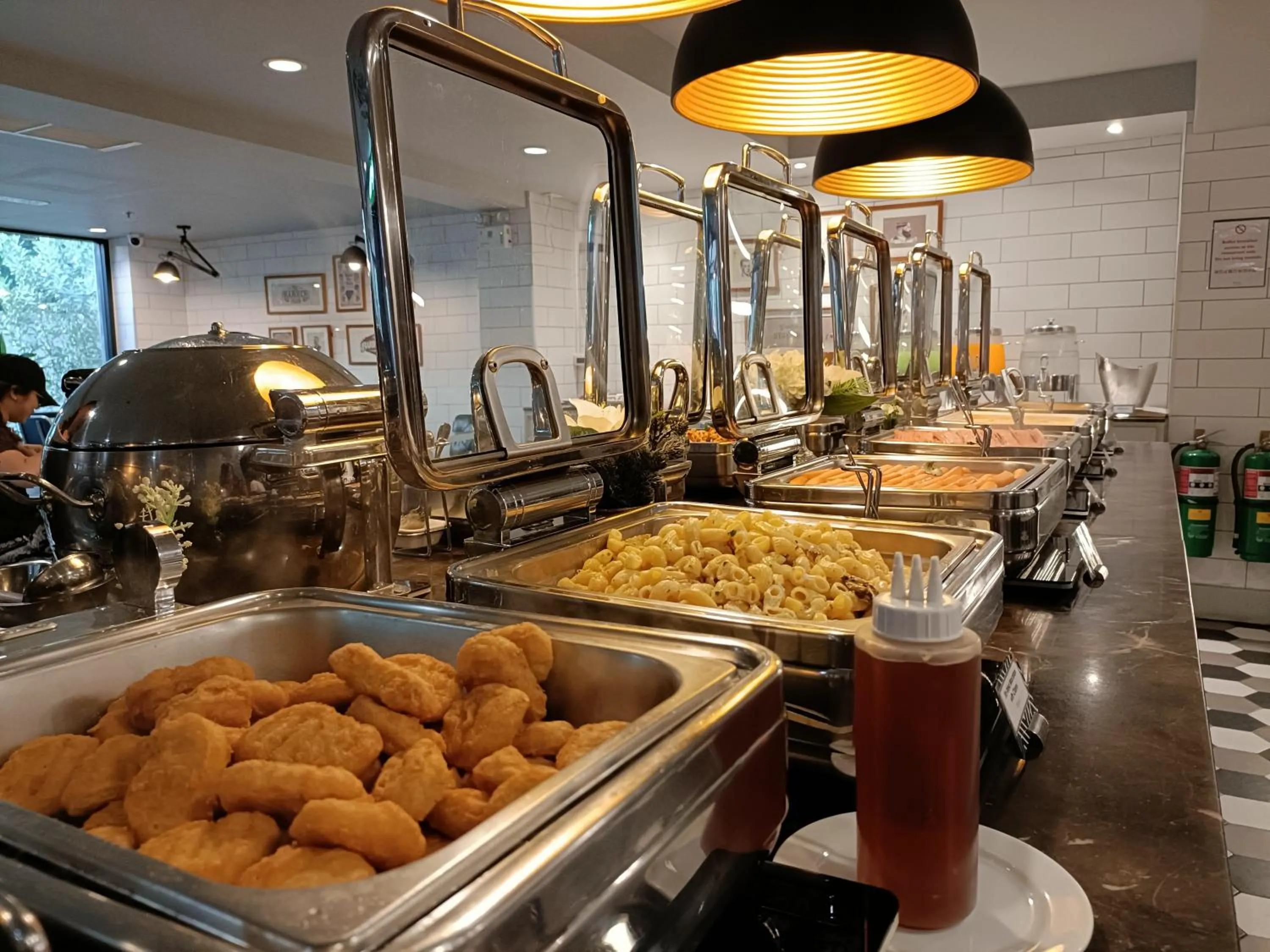 Buffet breakfast in Vince Hotel Pratunam