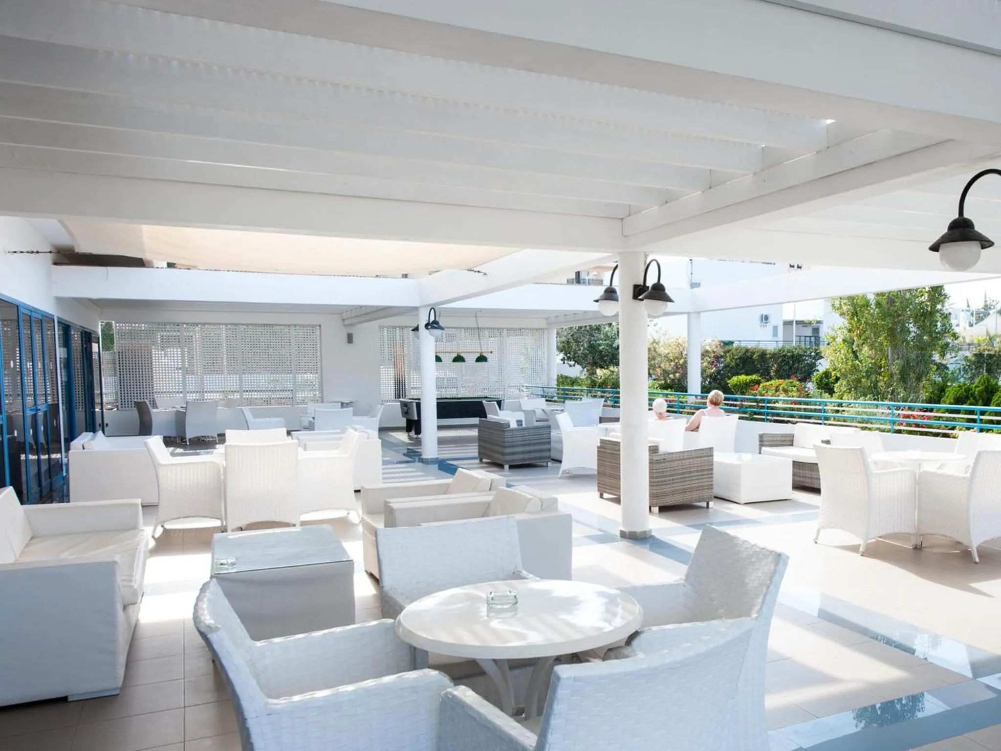 Patio in Iliada Beach Hotel