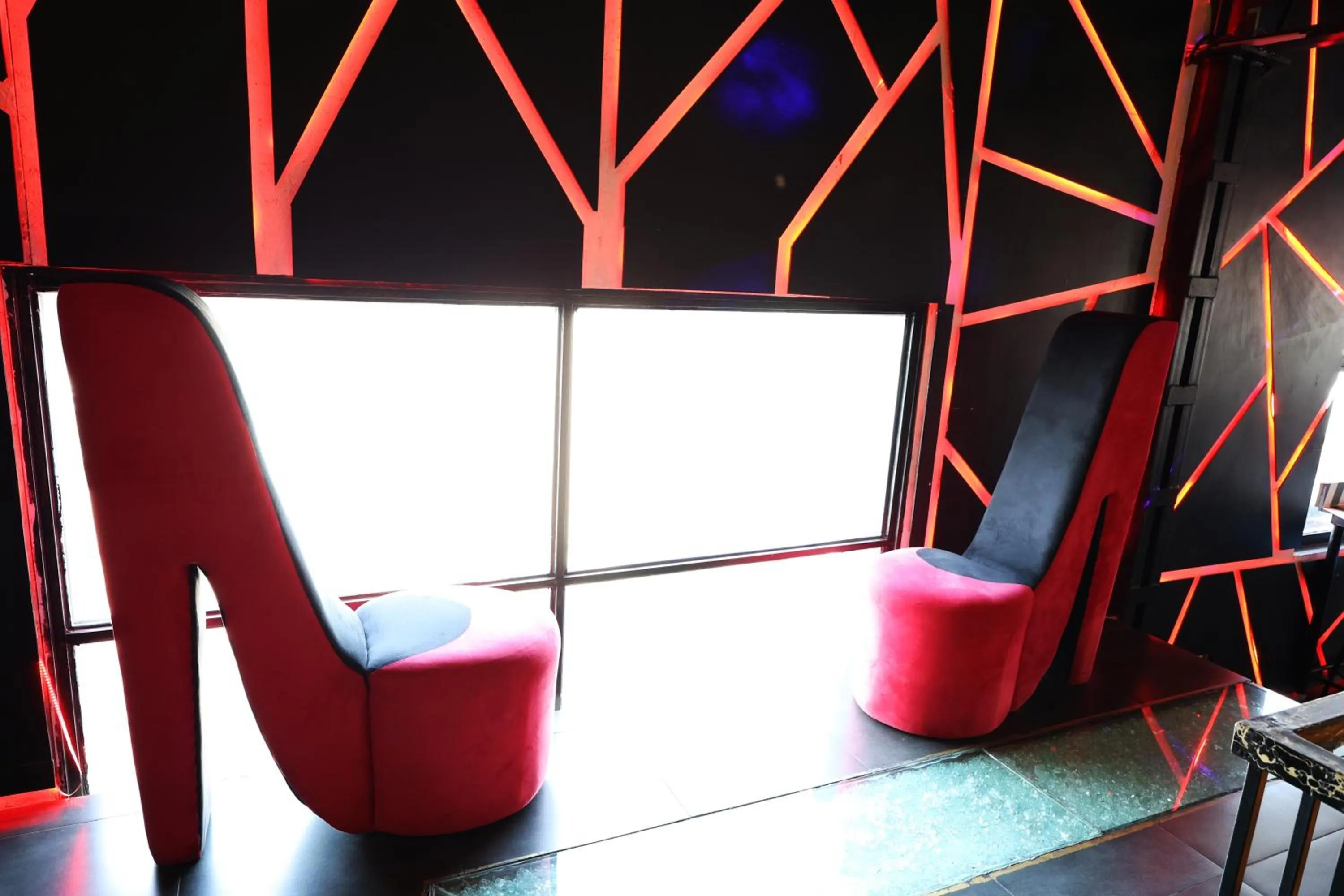 Living room in Purple Brigade, Bangalore