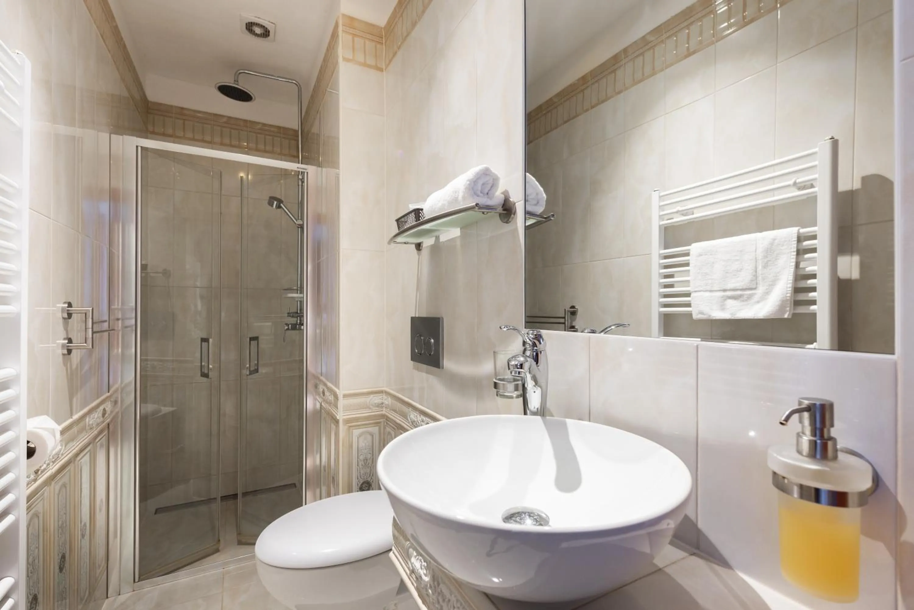 Shower in Wellness & SPA boutique Hotel pod lipkami Prague