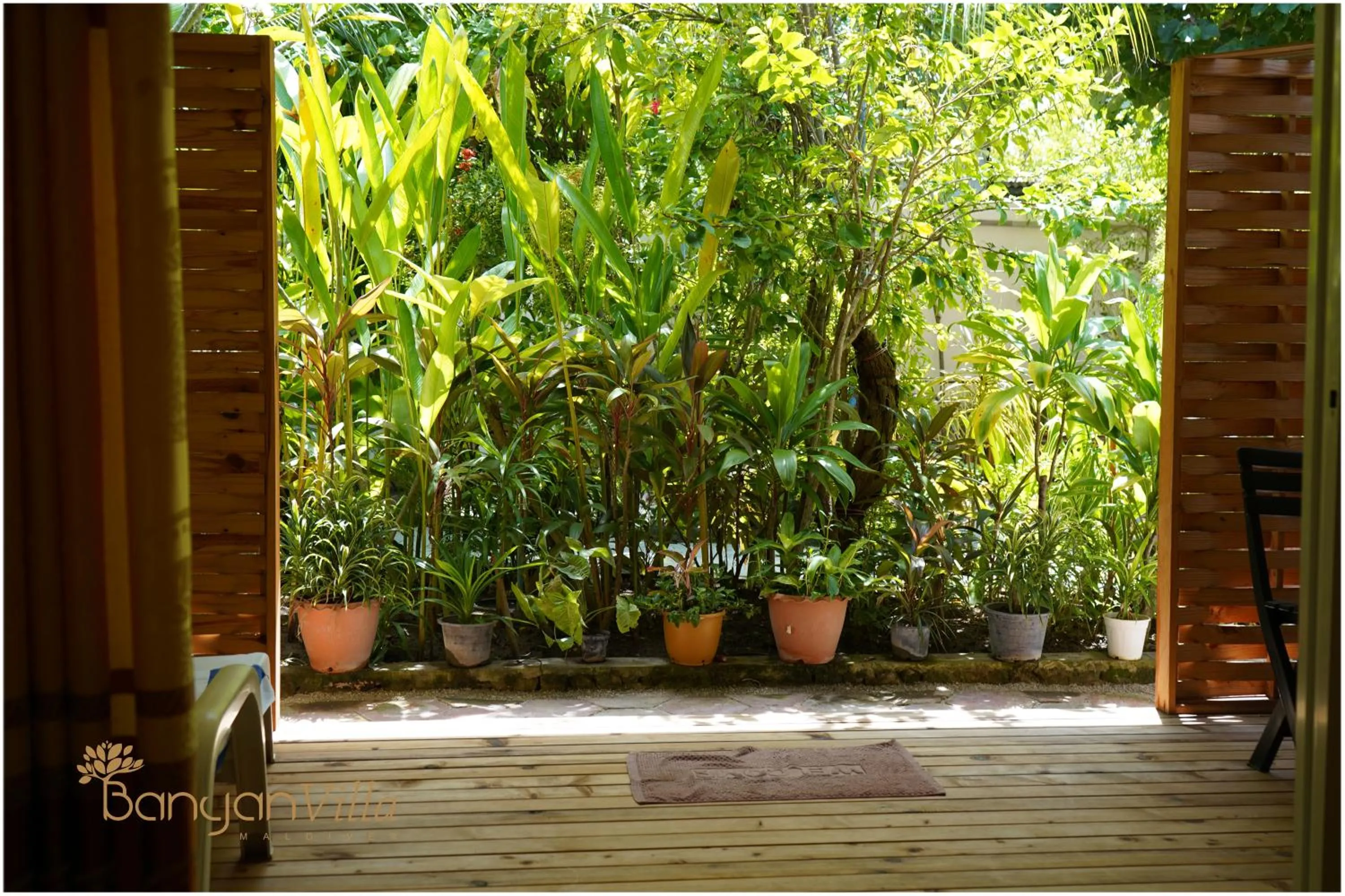 Patio in Banyan Villa Maldives Dhangethi